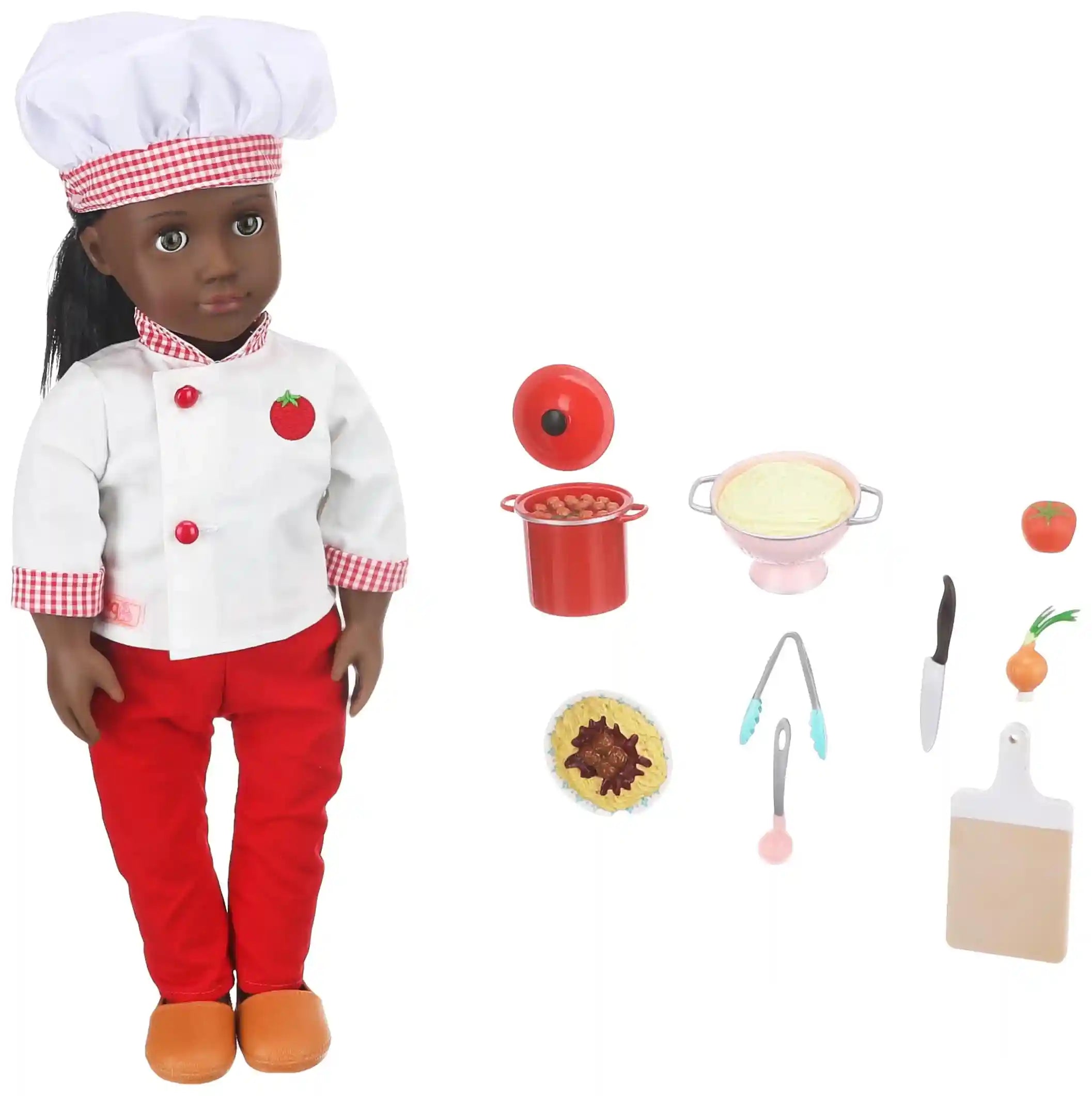 Our Generation 18" Chef Doll with Play Food Accessories - Chantel - Safqqa Egypt