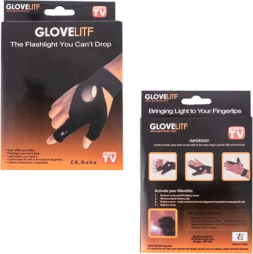 ماونتن جير قفاز مصباح يدوي Glovelite بضوء LED للأصابع (علبة تالفة)