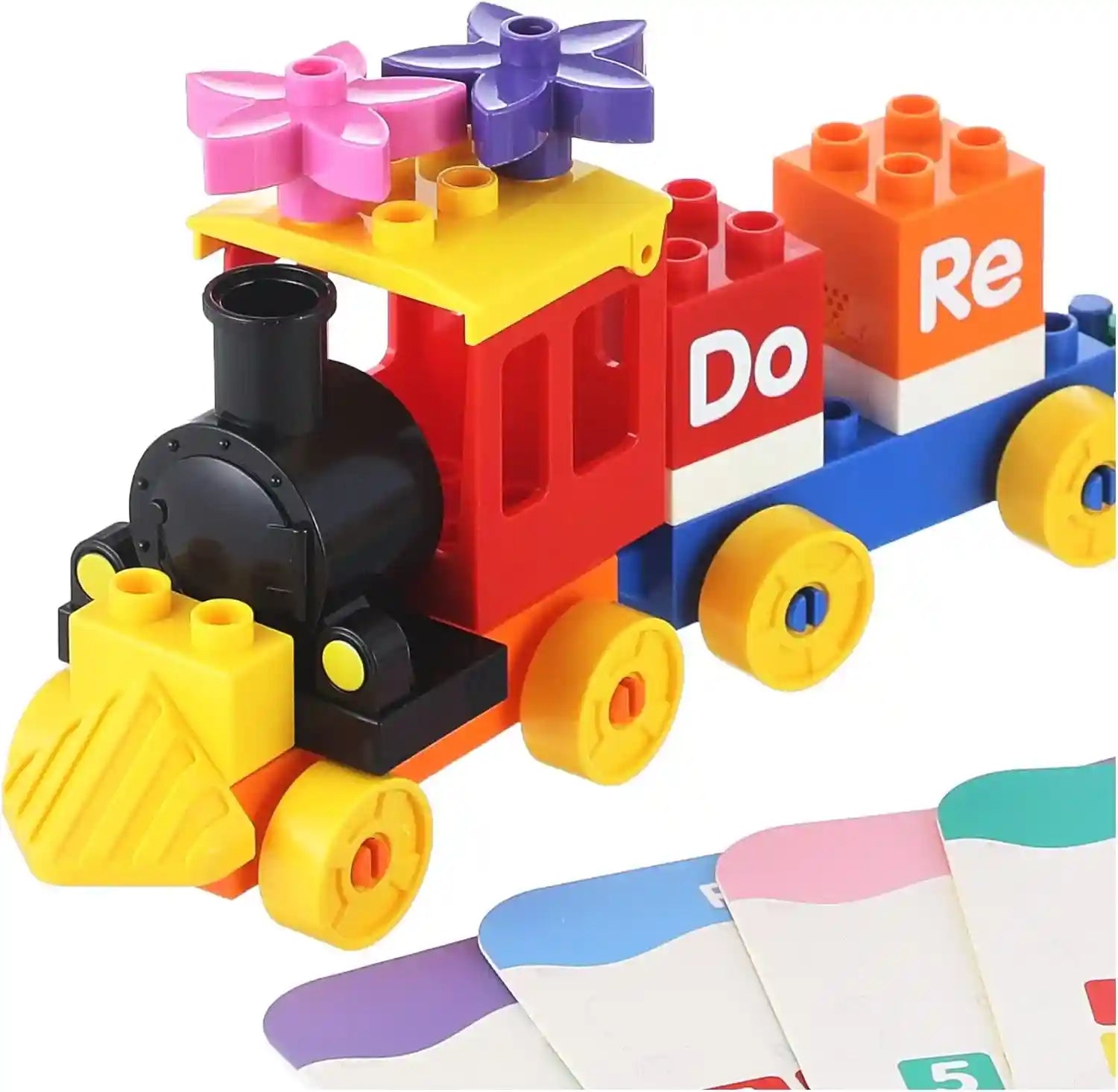 Dubie 414 Musical Train Shaped Building Blocks - 25 Pieces - Safqqa Egypt