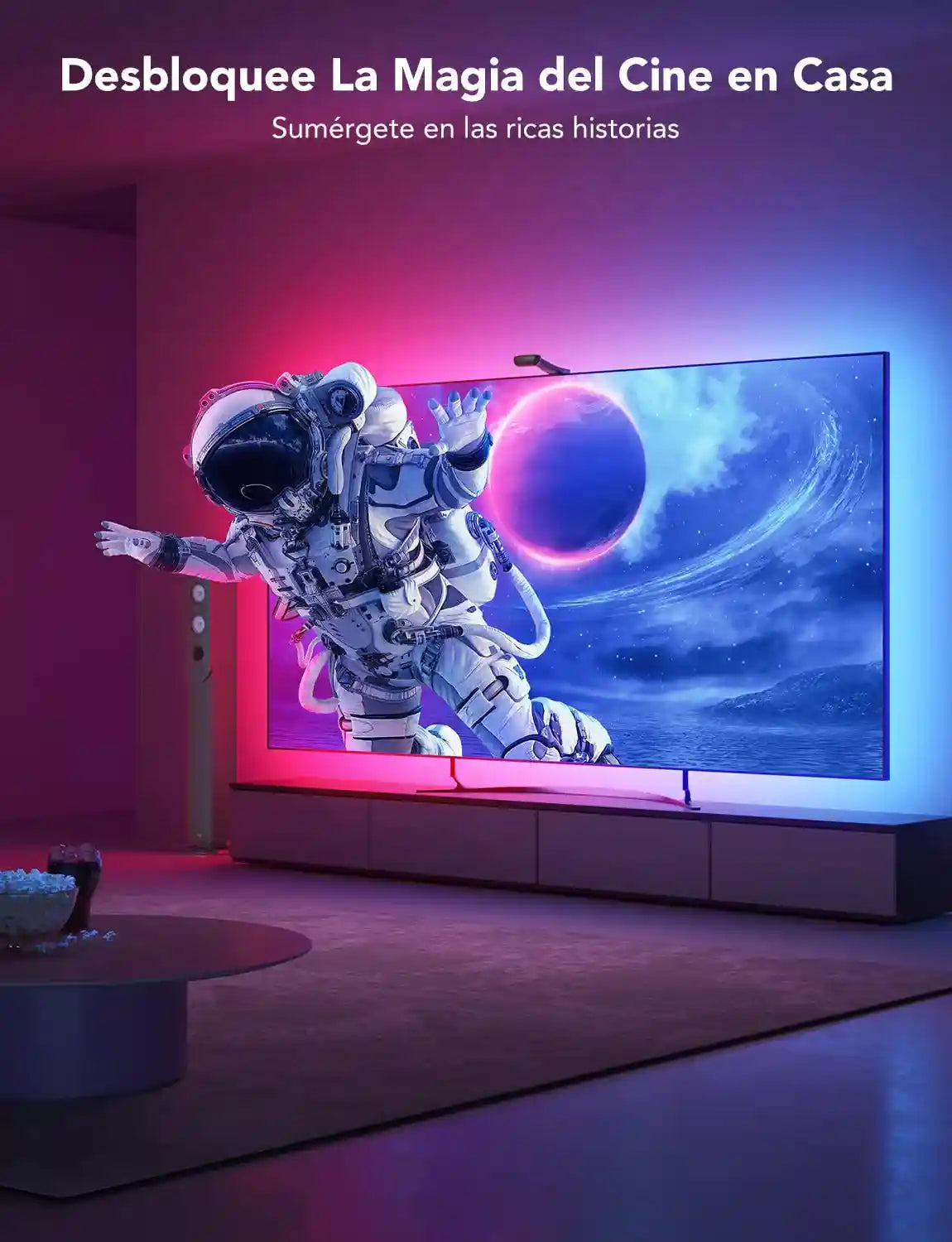 Generic TV Backlight T2 with Dual Cameras, 11.8ft RGBIC Wi-Fi TV LED Backlights for 55-65 inch TVs, Double TV Light Beads, Adapts to Ultra-Thin TVs, Smart App Control, Music Sync, H605C - Safqqa Egypt