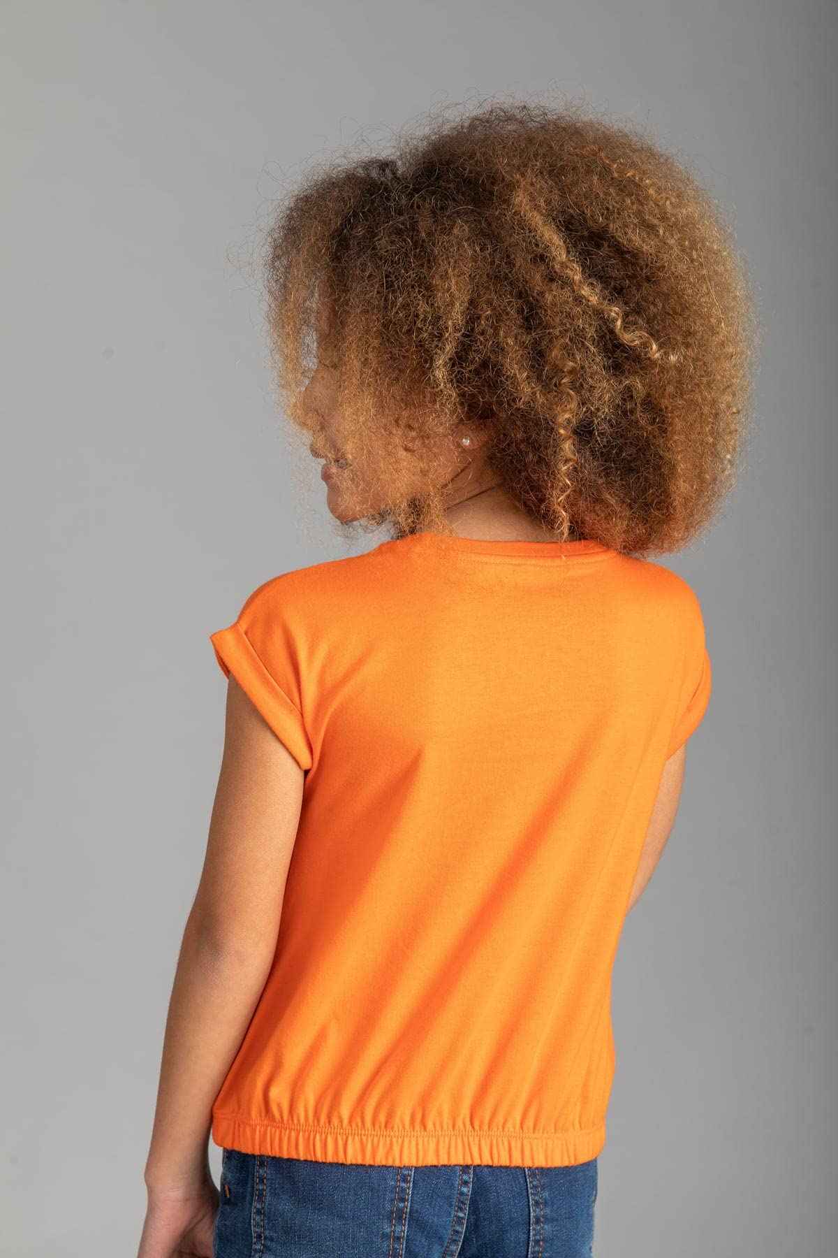 Concrete Girls' Blouse- Orange - Safqqa Egypt