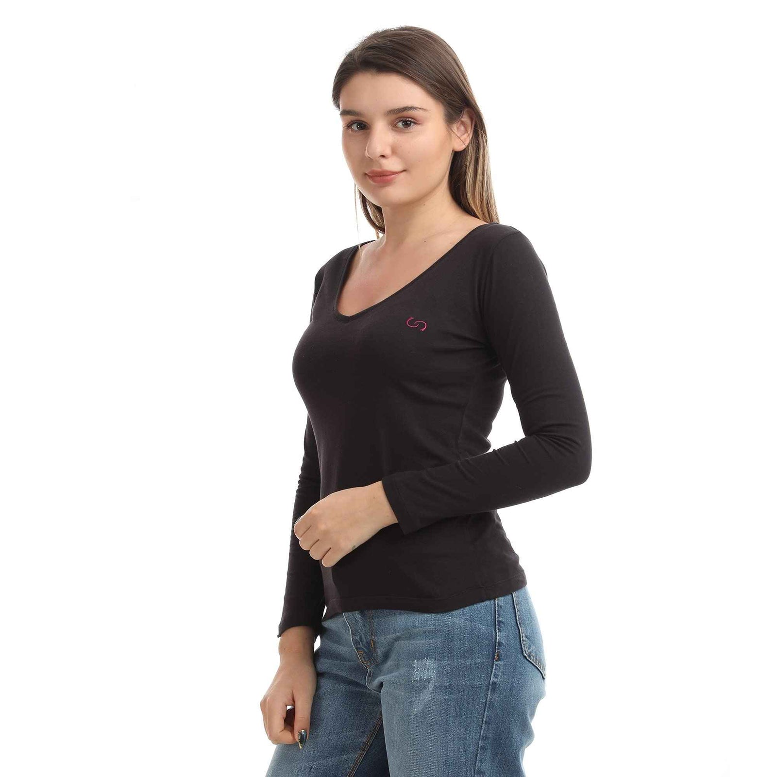 ESLA Long-sleeved plain top - Safqqa Egypt