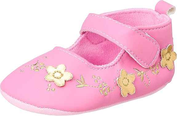 Mix & Max Girls’ Embroidered Flower High-Top Velcro-Strap Shoes - Safqqa Egypt