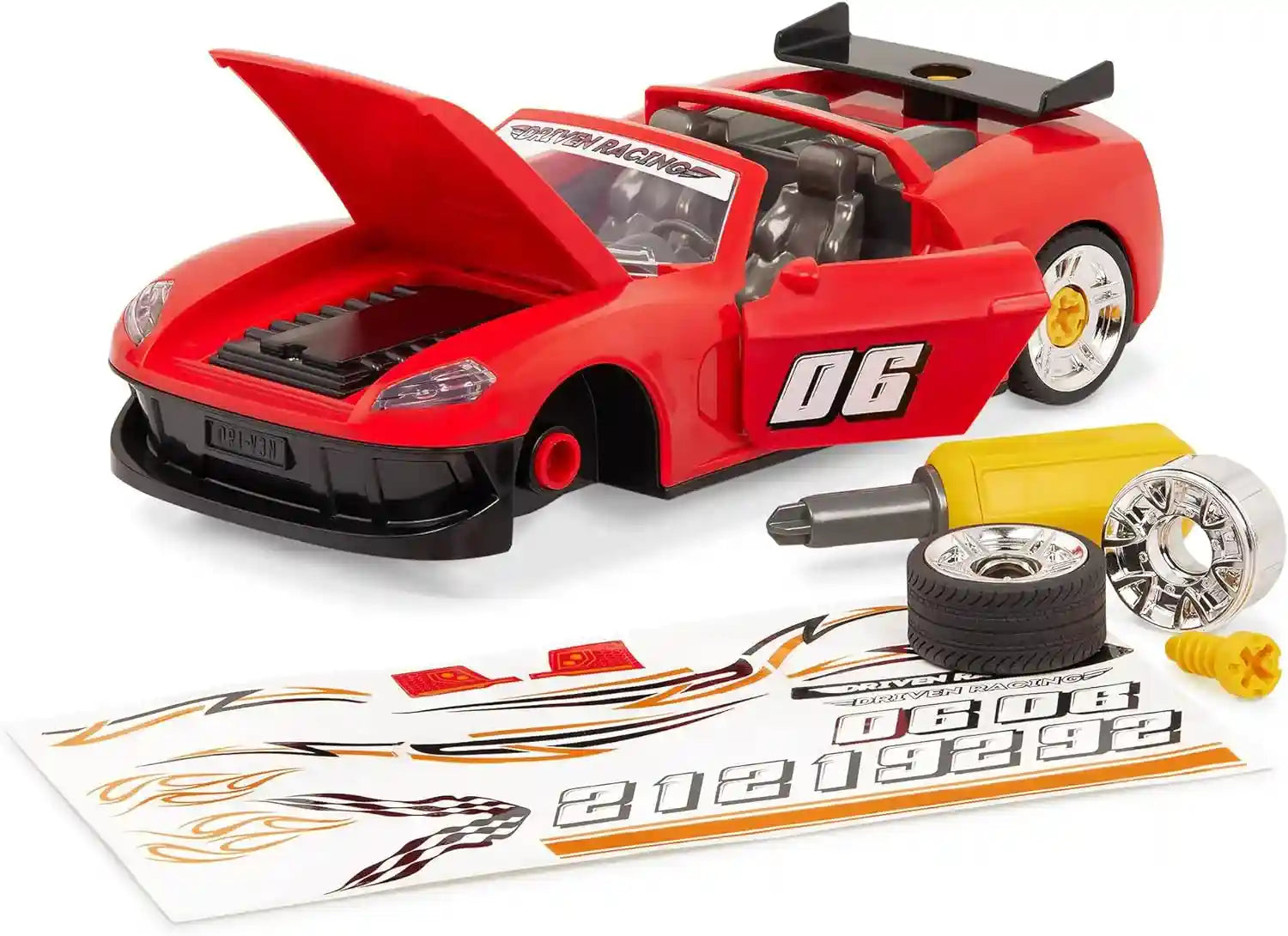 Driven by Battat Take-Apart Sports Car Toy with Accessories - Safqqa Egypt