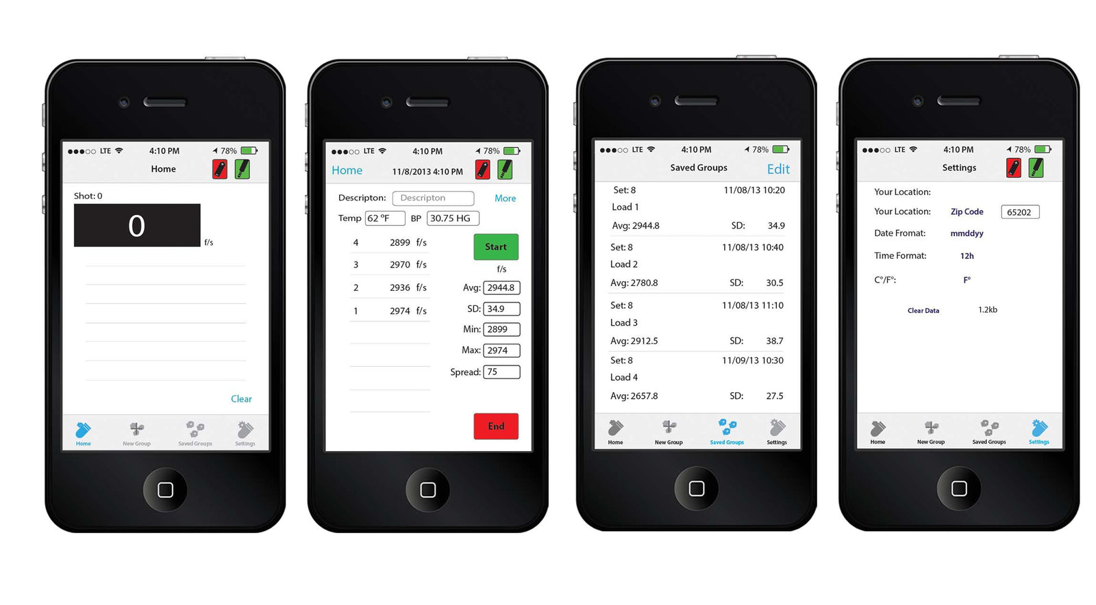 كالدويل كرونوغراف دقيق باليستي مع قراءات اف بي اس وام بي اس، شاشات شمسية وشاشة ال سي دي كبيرة لتصوير المدى