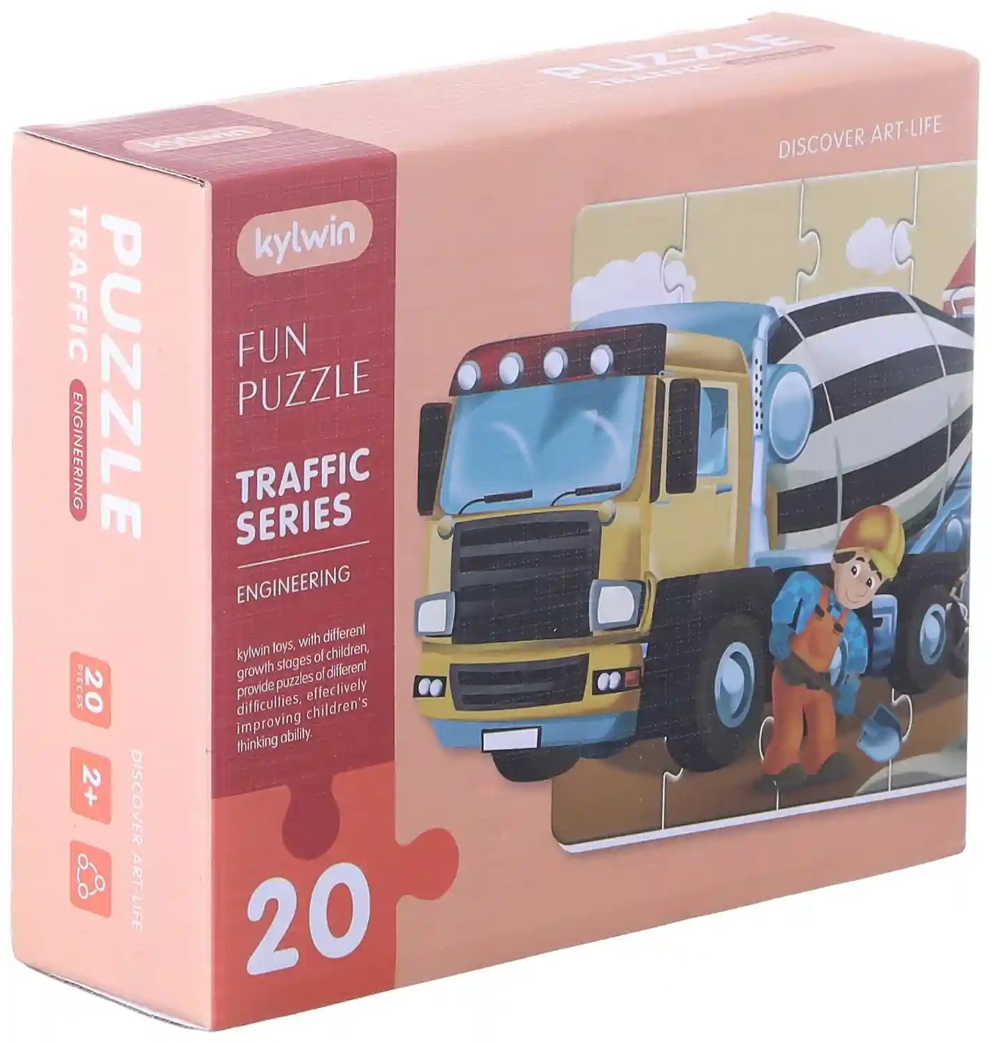 Kylwin kw-3003 construction vehicles shaped puzzle - 20 pieces - Safqqa Egypt