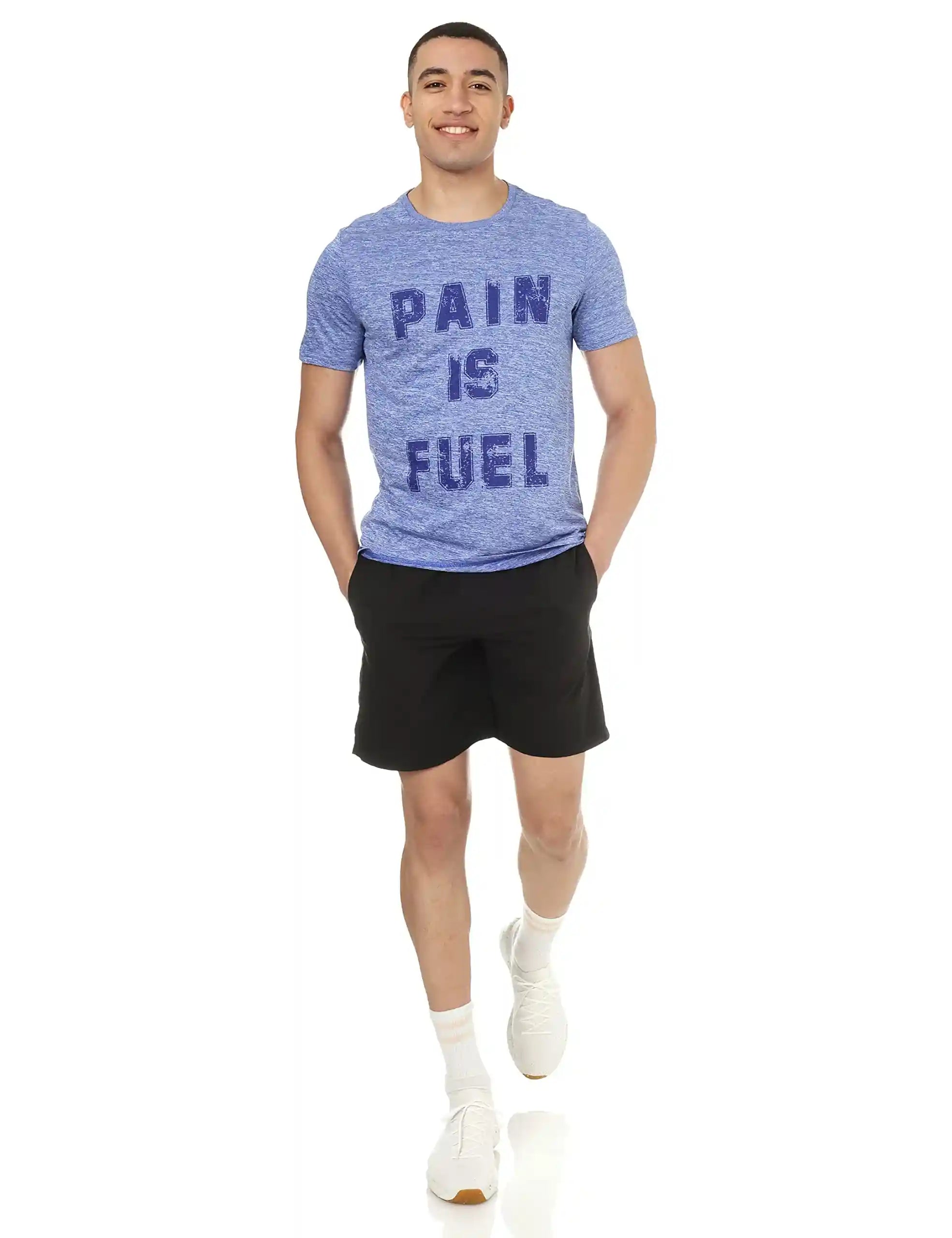 Magma Printed Round Neck Short Sleeves Regular-Fit Sports T-Shirt for Men - Safqqa Egypt