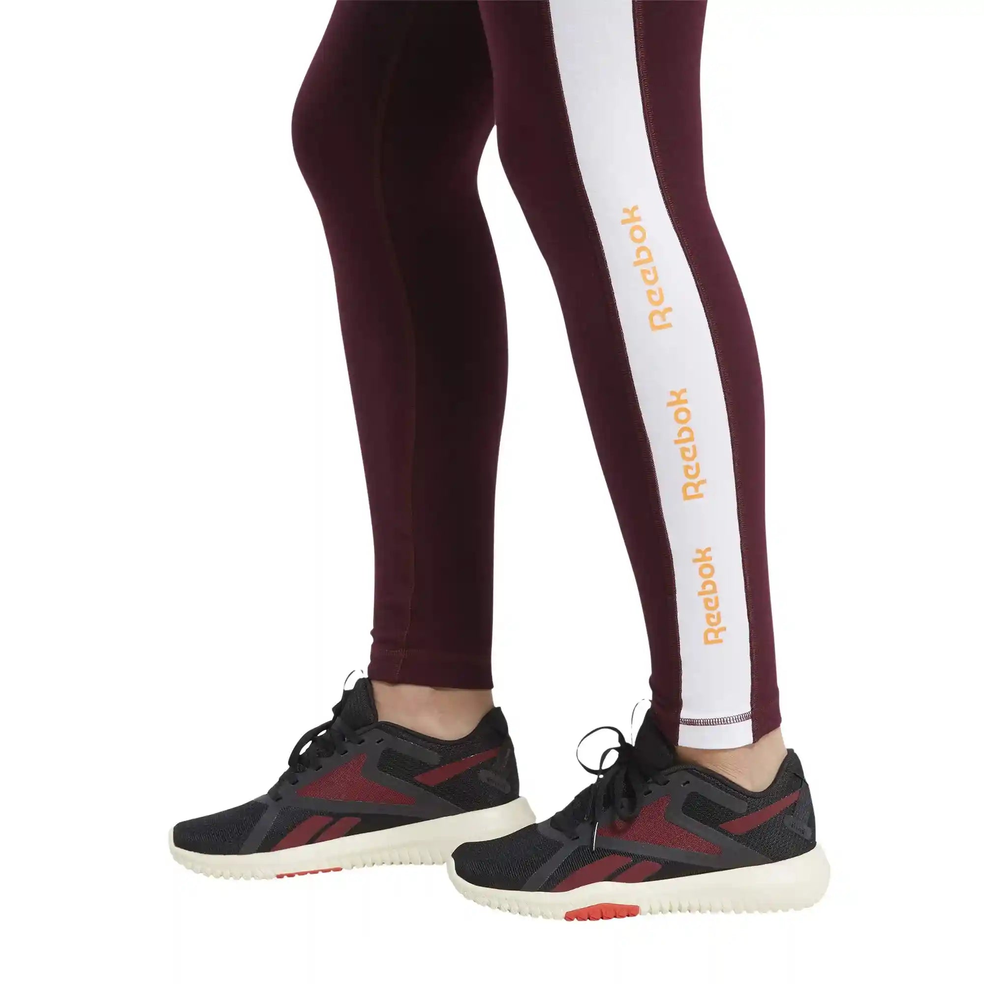 Reebok Legging femme Training Essentials Linear Logo, Dark Red - Safqqa Egypt