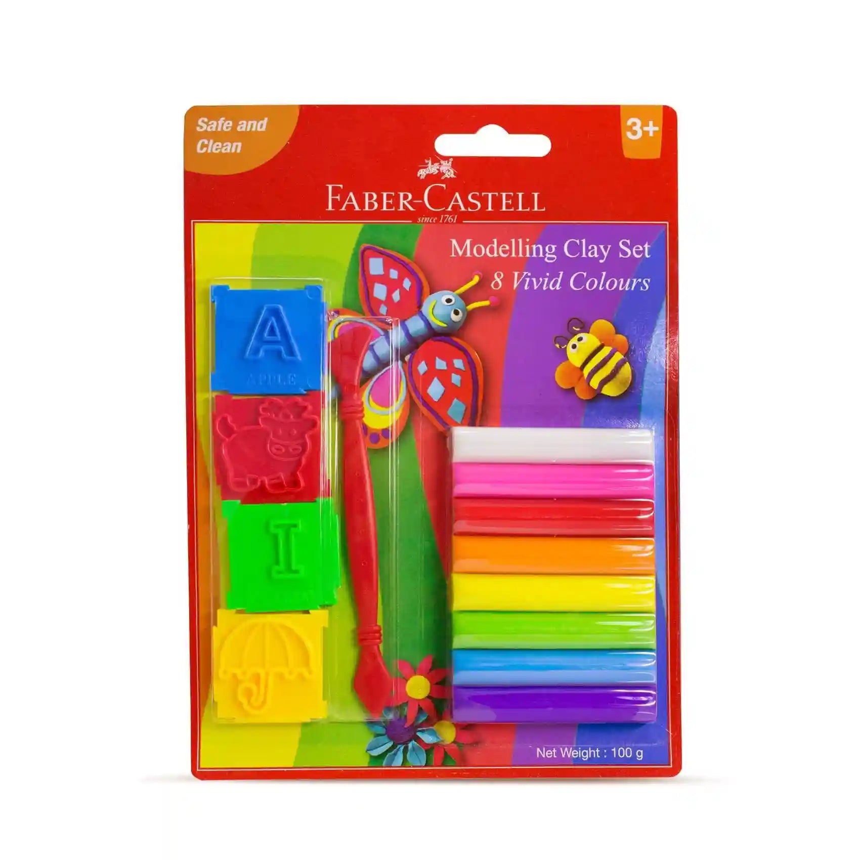 Faber-Castell 8 MODELLING CLAY 100 GM - Safqqa Egypt