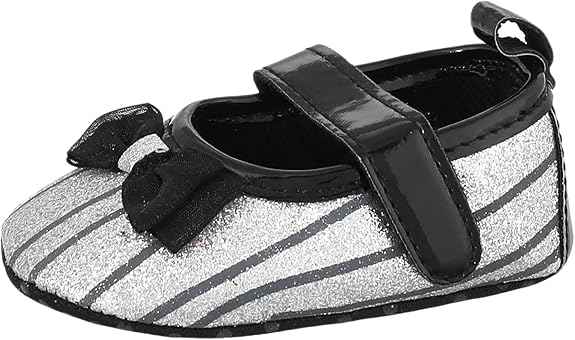 Mix & Max Striped Front Bow Velcro Strap Shoes for Girls - Safqqa Egypt