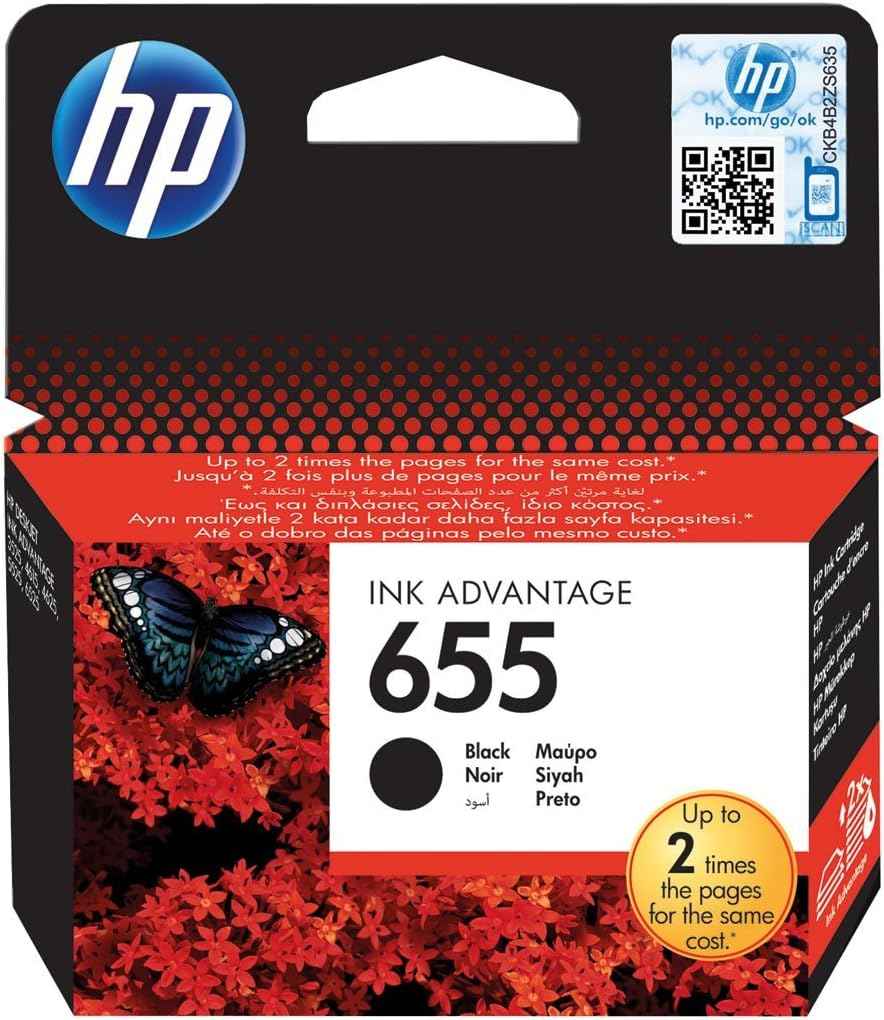 HP 655 Original Ink Advantage Cartridge Black - Safqqa Egypt