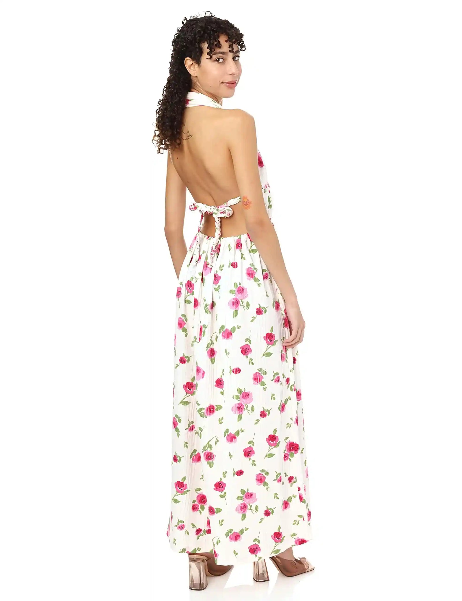 JAMILA Women halter maxi dress flowey DRESS - Safqqa Egypt