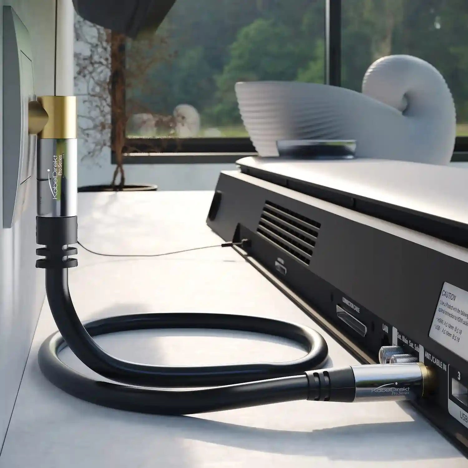 KabelDirekt – 4K TV Aerial Cable, Coaxial Cable, 90° Angled/Straight – 10m – Digital/Analogue – Available in 0.5-20m (Straight Socket/Angled Plug, DVB-C/DVB-T/DVB-S, black) - Safqqa Egypt