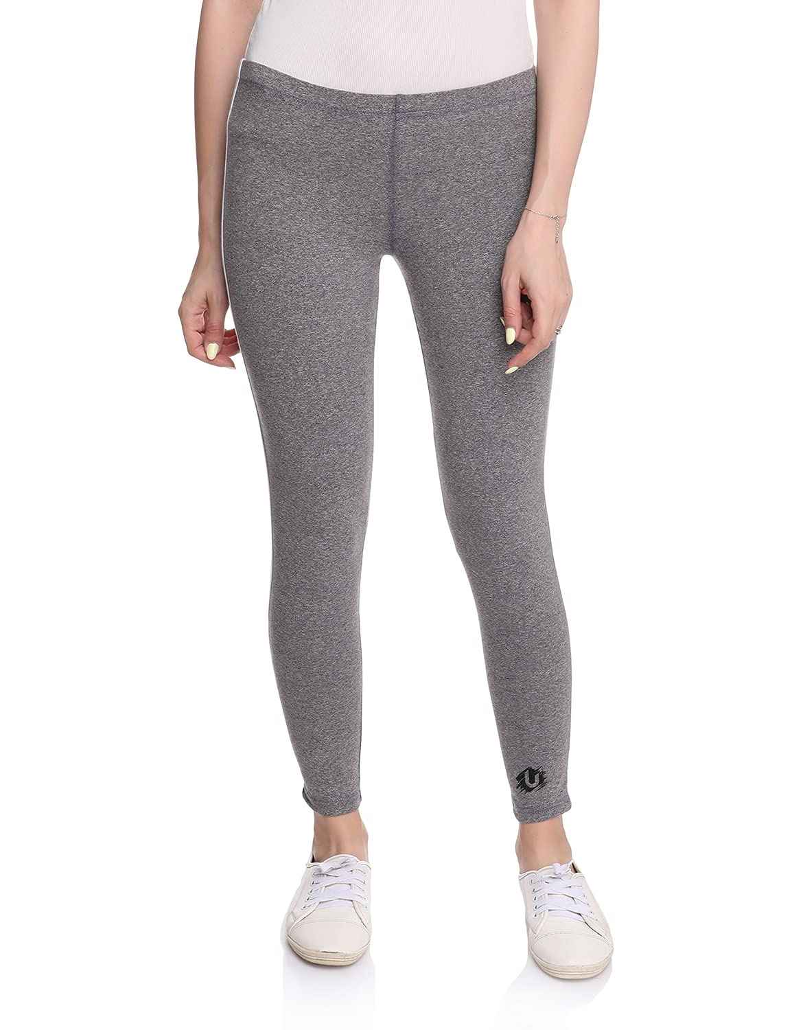 U Athleisure ankle Length Contrast Side Stripe Training Tights For Women - Safqqa Egypt