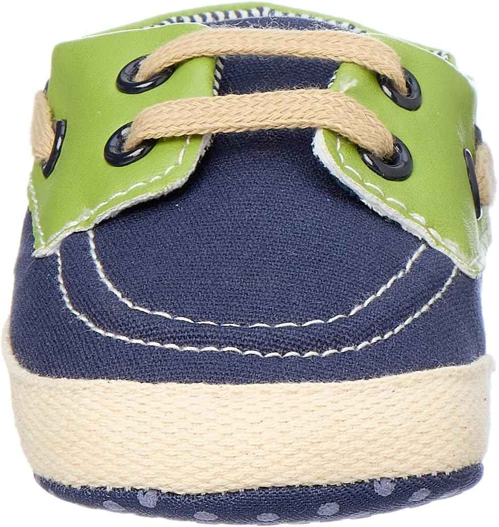 Mix and Max Contrast Stitching Low-Top Lace-Up Boat Shoes for Boys - Safqqa Egypt