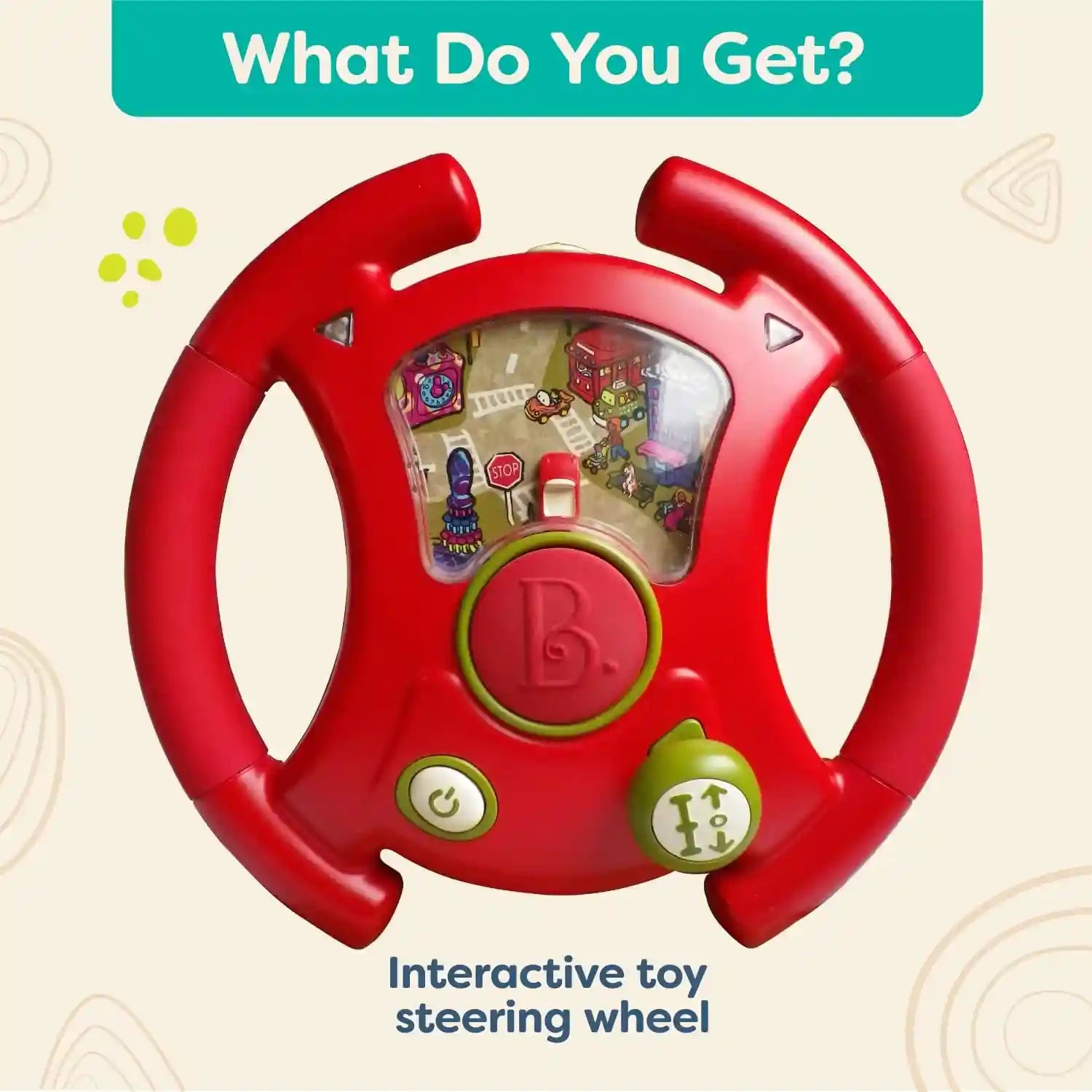 B. toys by battat bx1148z youturns steering wheel-interactive driving toy for toddlers - Safqqa Egypt