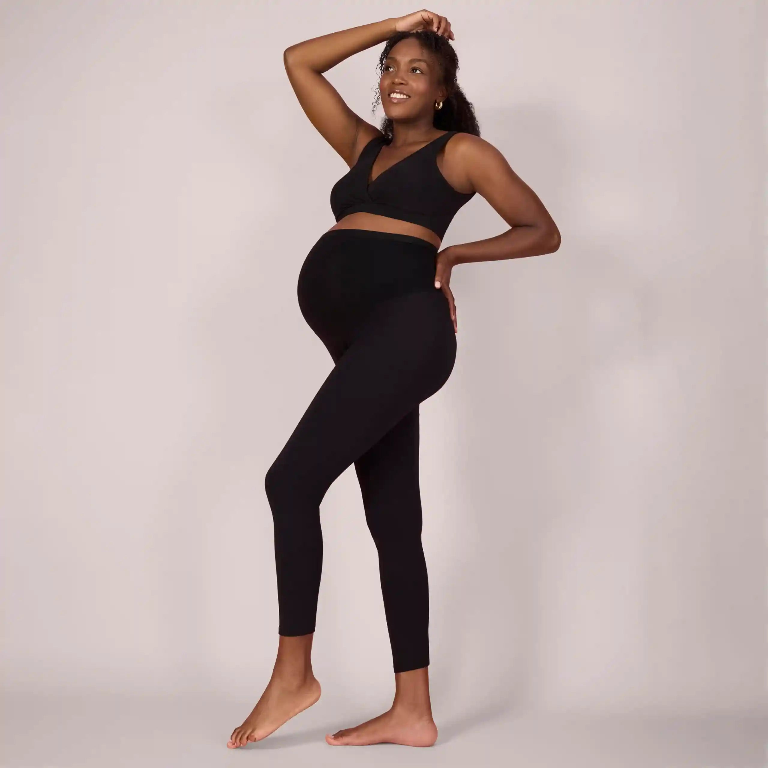 Motherhood MATERNITY womens Essential Stretch Full Length Secret Fit Over the Belly Pregnancy Leggings - Safqqa Egypt