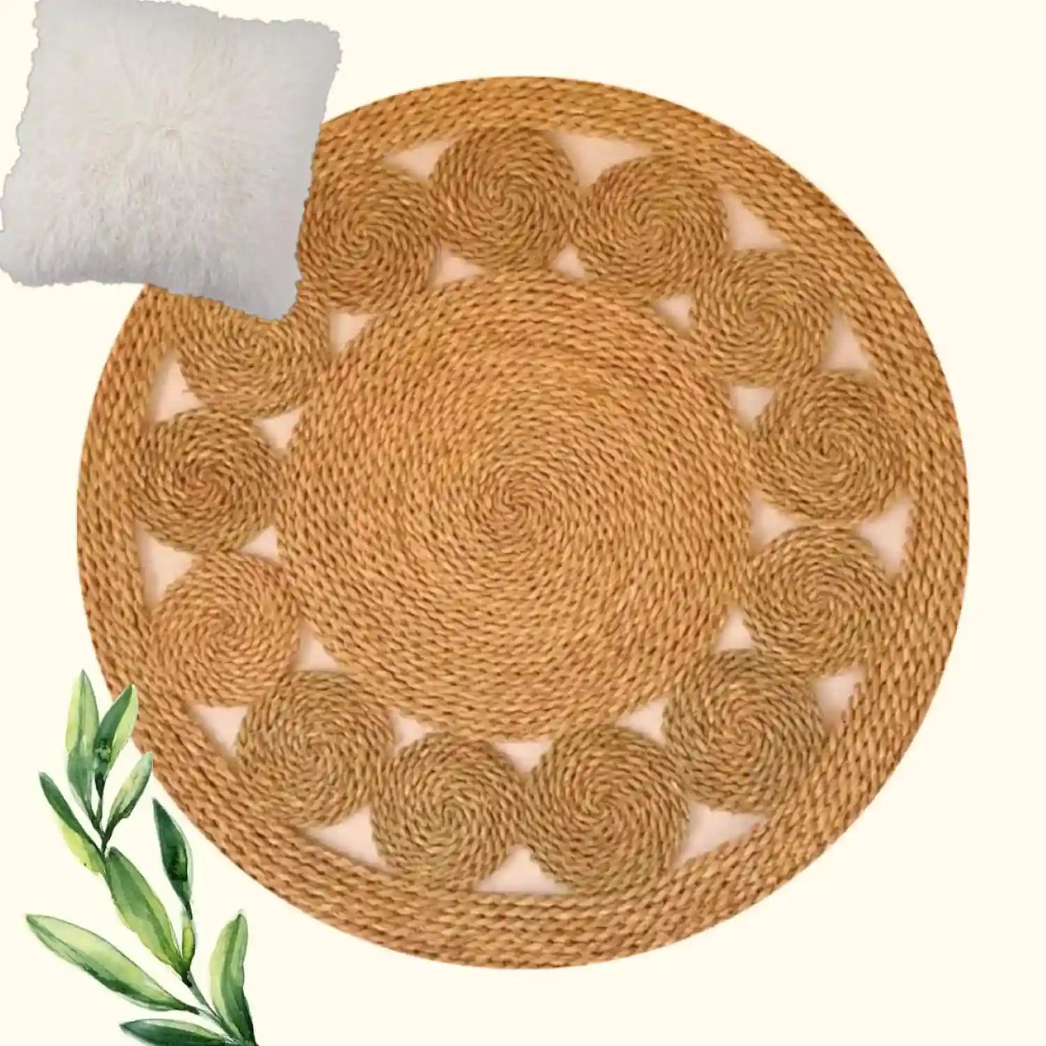 HAYAH LABORATORIES Trendy's/boho decor - Sun Flower Halfa Rug 200CM - Without Box - Safqqa Egypt