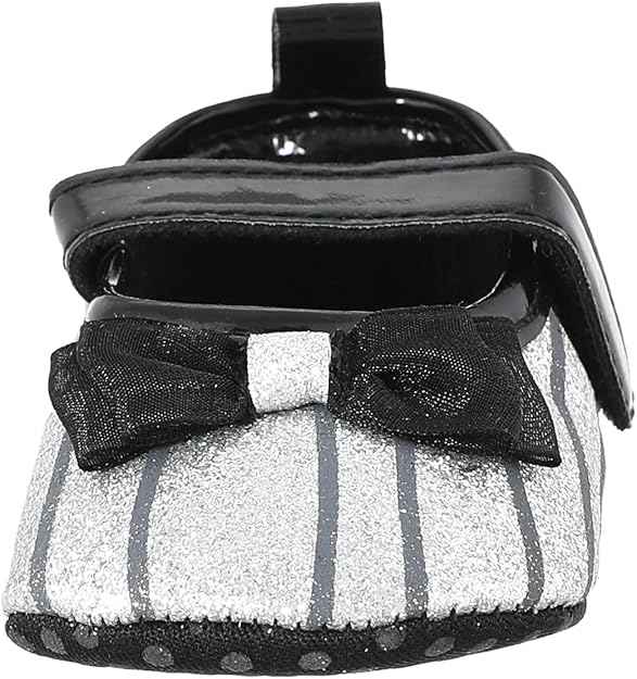 Mix & Max Striped Front Bow Velcro Strap Shoes for Girls - Safqqa Egypt