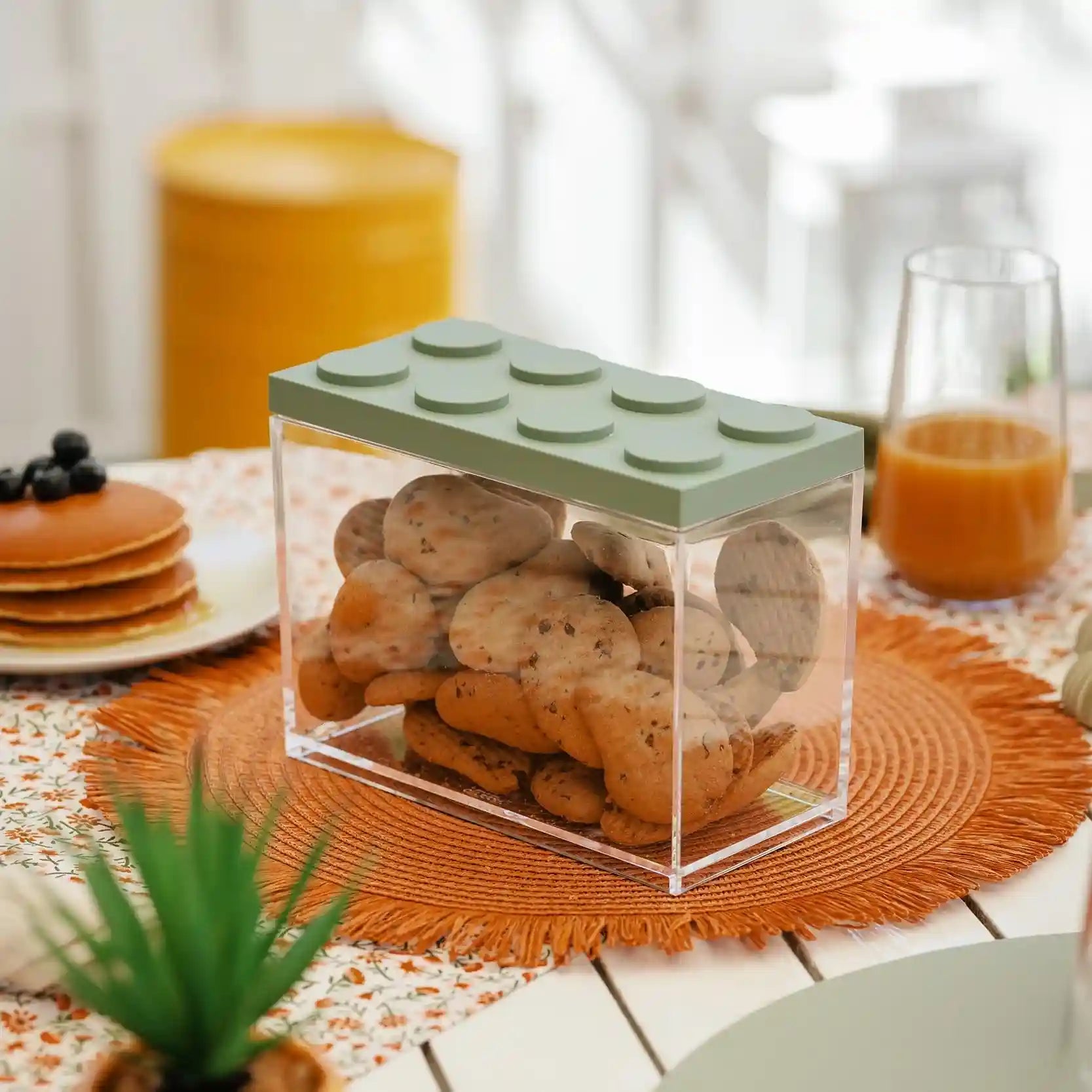 Omada BRICKSTORE Black Container 10x20x15.5 cm, 2L Capacity - Safqqa Egypt