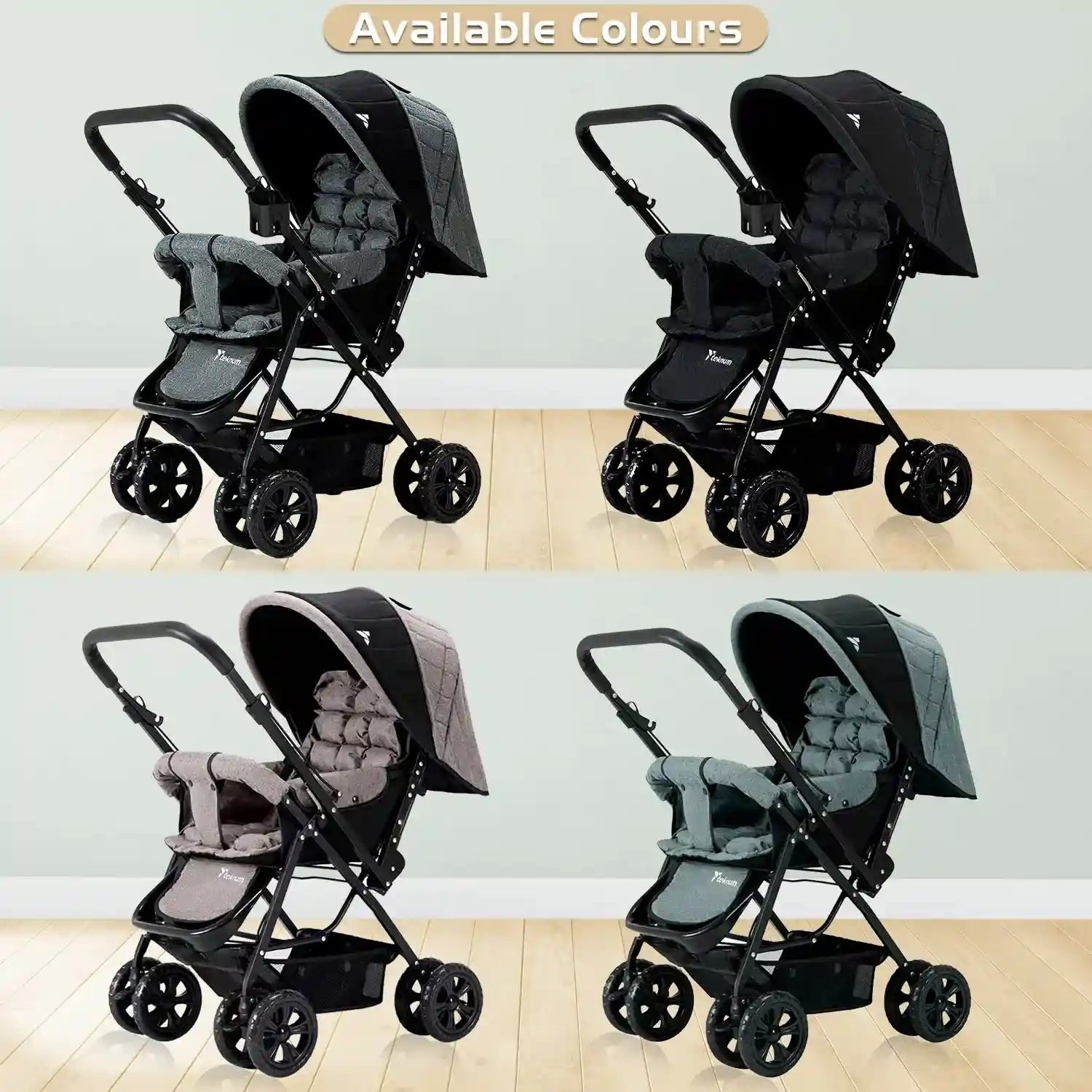 Teknum Reversible Look at Me Stroller - Dark Grey - Safqqa Egypt
