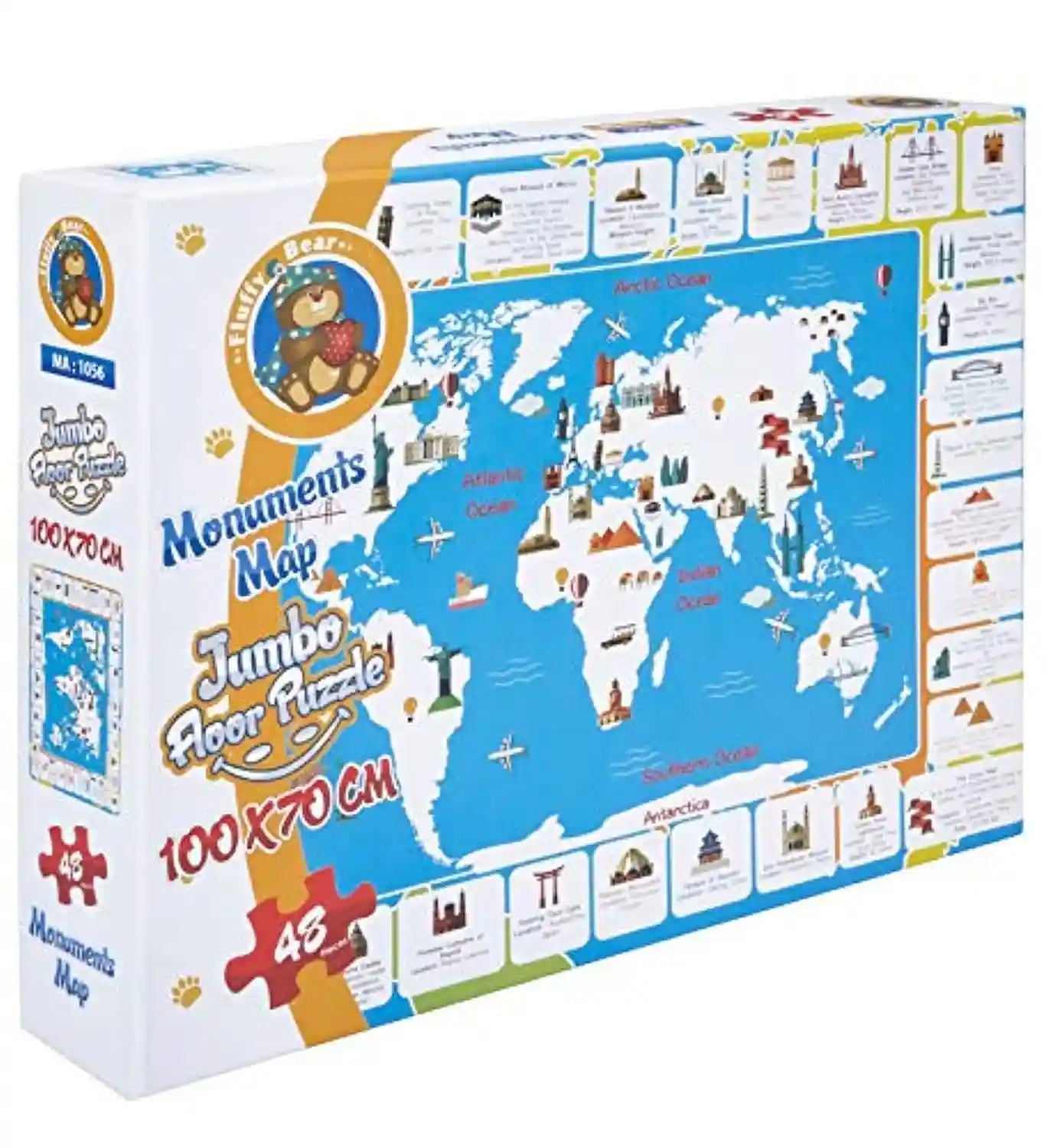 Fluffy Bear MA- 1056 Monuments Map Puzzle - Safqqa Egypt