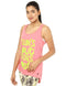 U Athleisure Letter-Printed Scoop-Neck Tank Top with Back CUt-OUt for Women - Safqqa Egypt