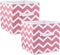 DII Non-Woven Polyester Storage Bin, Chevron Pattern, Rose Color, Small - Set of 2 - Safqqa Egypt