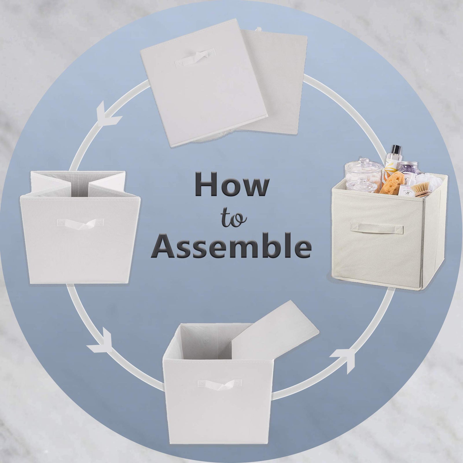 دي اي اي سلة تخزين من البوليستر غير المنسوج، شيفرون، روز، مجموعة صغيرة من قطعتين