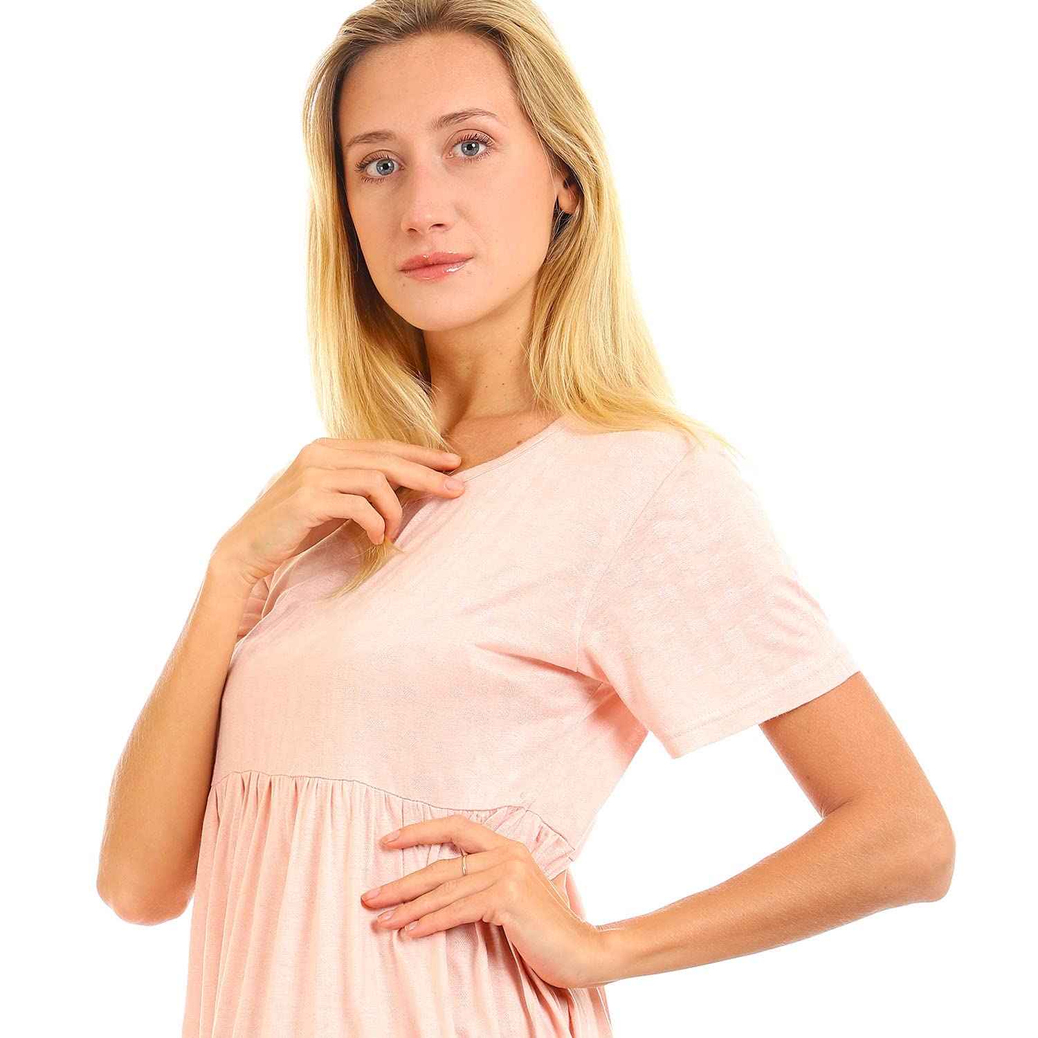 JAMILA Women Round Short Sleeves Tiered Dress DRESS - Safqqa Egypt