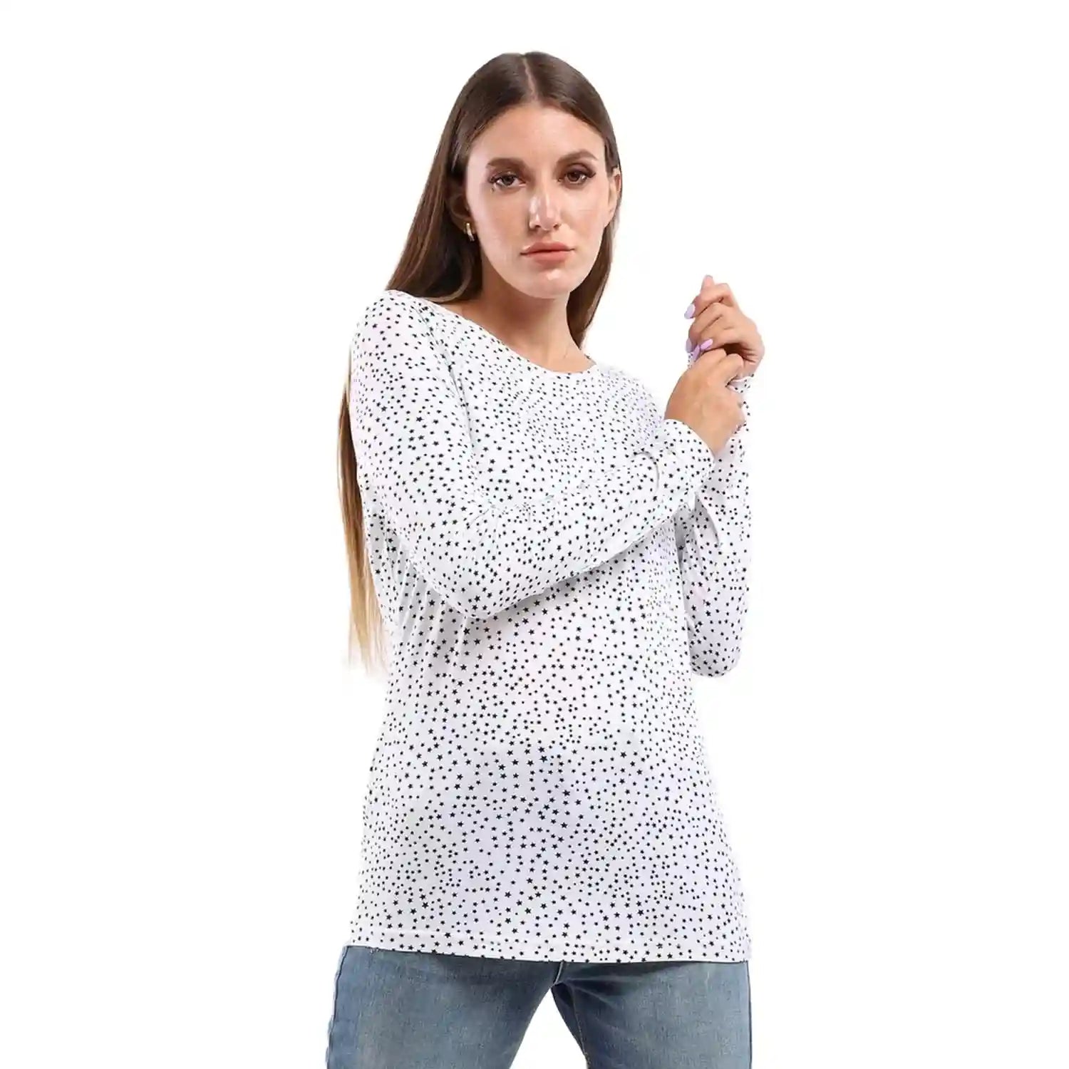 ESLA Long sleeved printed top Blouses For Womens - Safqqa Egypt