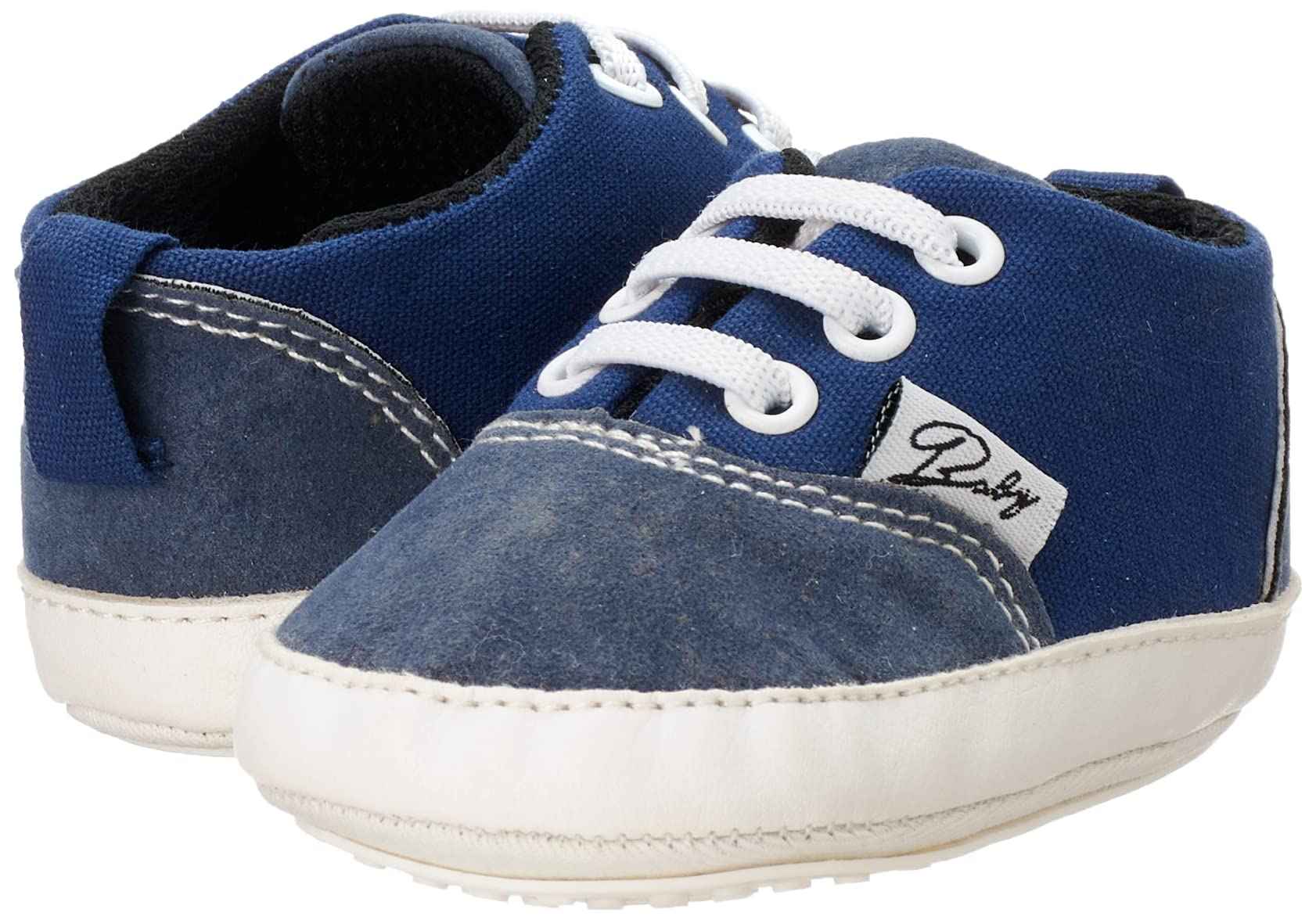 Mix and Max Pull-Tab Contrast Stitching Low-Top Lace-Up Shoes for Boys - Safqqa Egypt