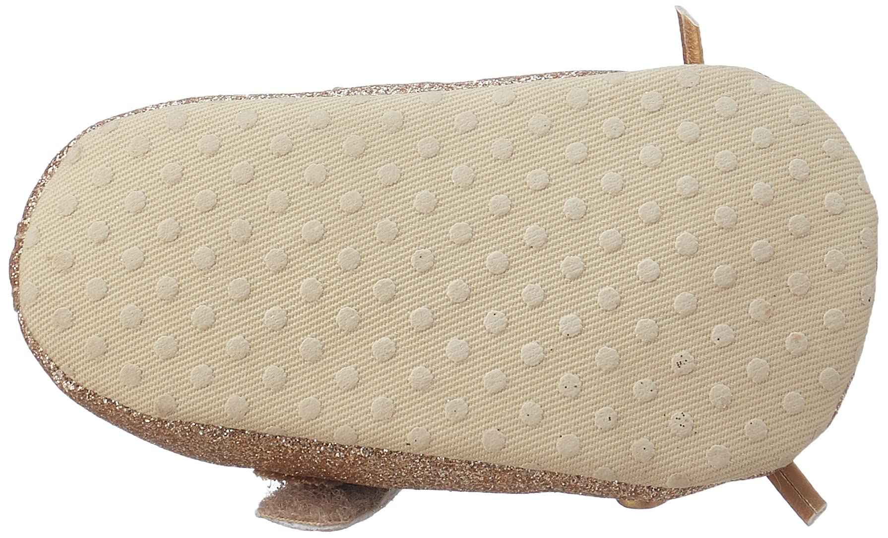 Mix & Max Metallic Bow-Detail Mary Jane Shoes for Girls - Gold, 0 - 6 Months- multi - Safqqa Egypt