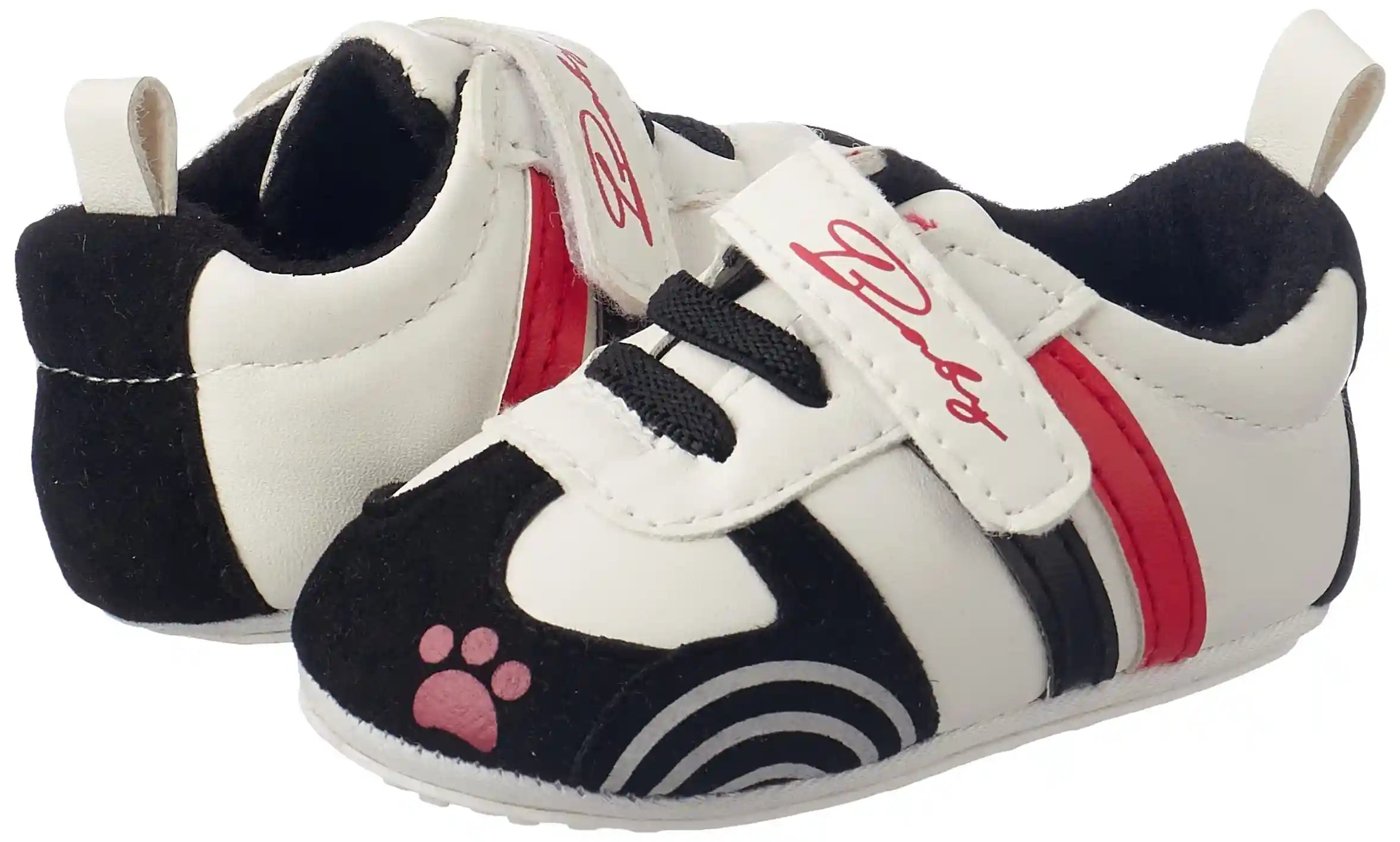 Mix and Max Paw-Print Velcro-Strap Low-Top Lace-Up Shoes for Boys - Safqqa Egypt
