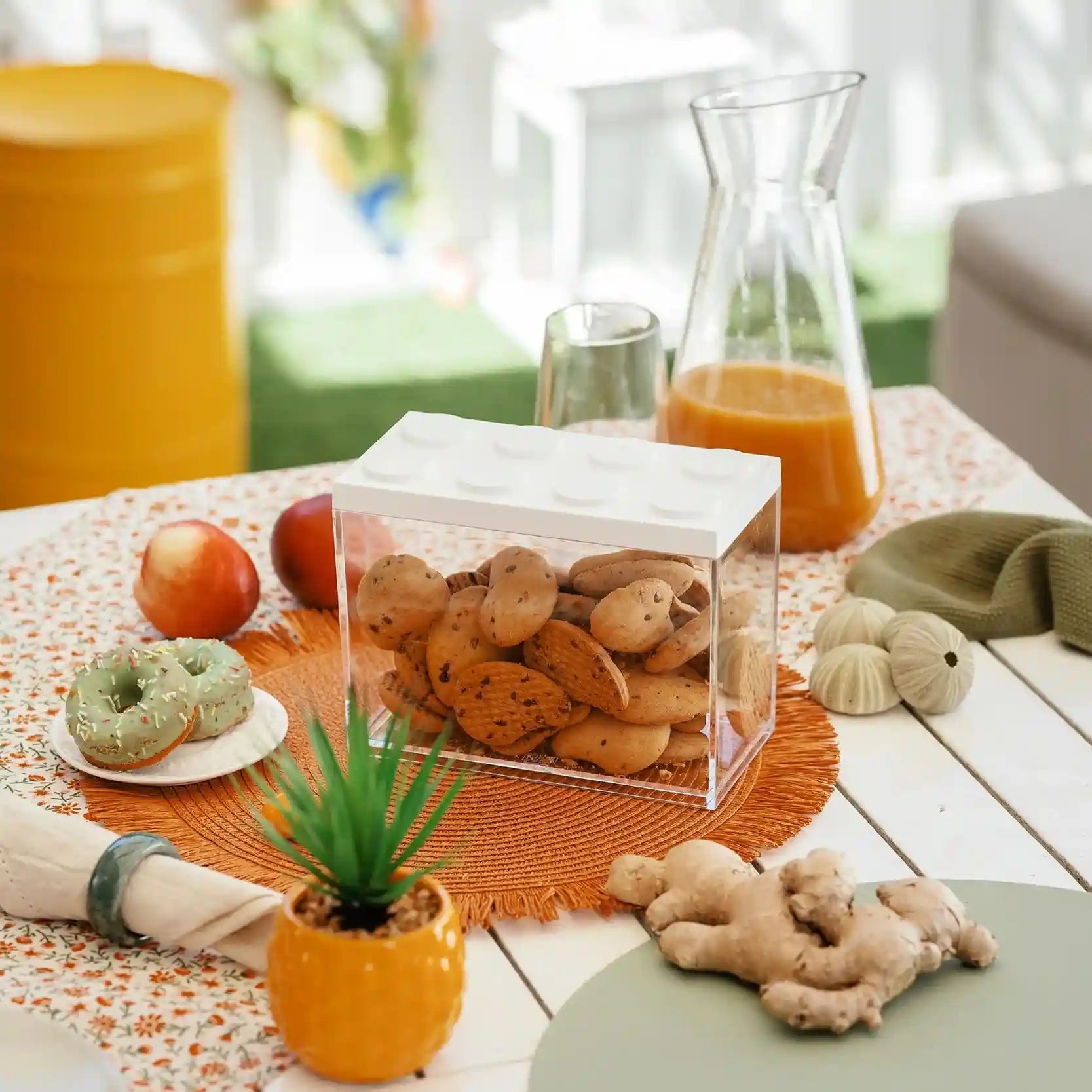 Omada Design Brickstore, Set of 2 Brick Containers of Different Sizes (1x 33.8 oz; 1x 50.7 oz) - Safqqa Egypt