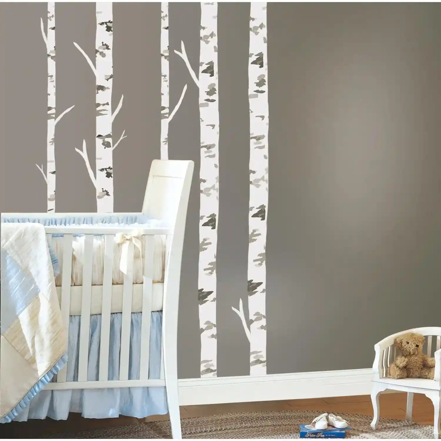 RoomMates Birch Trees Peel and Stick Giant Wall Decals, Multicolor - Safqqa Egypt
