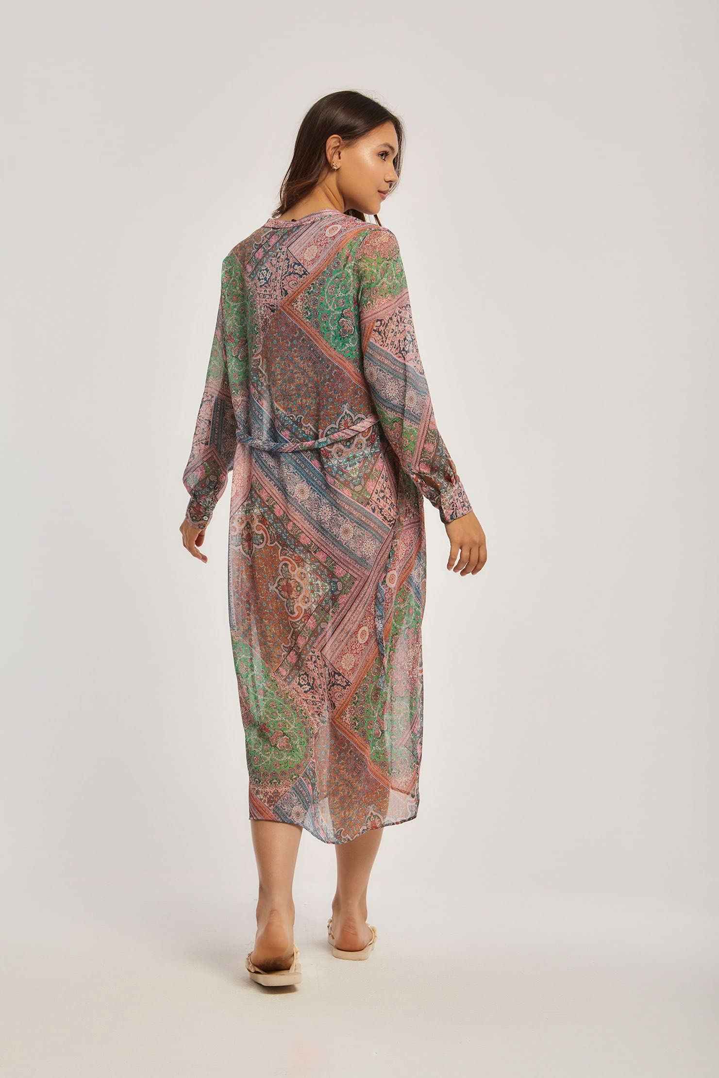 Dalydress womens Printed Shirt Dress 240-102-3010-96 Dress - Safqqa Egypt