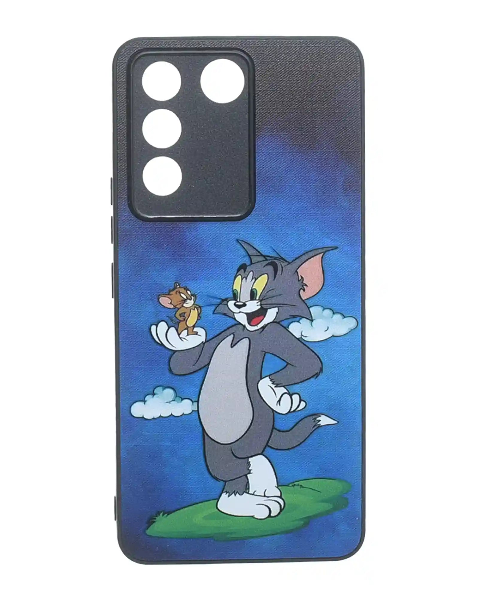 Boter. Plastic 3D Shockproof Back Case Designed With Raised Edge To Protect Camera lens Cartoon Character Printed Suitable For VIVO V27E - Multi Color - Safqqa Egypt