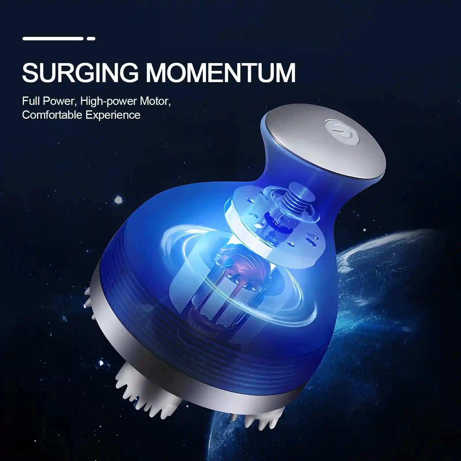 LIARTY White Electric Scalp Head Massager With 4 Removable Heads Attachments For Stimulating Hair Growth - Safqqa Egypt