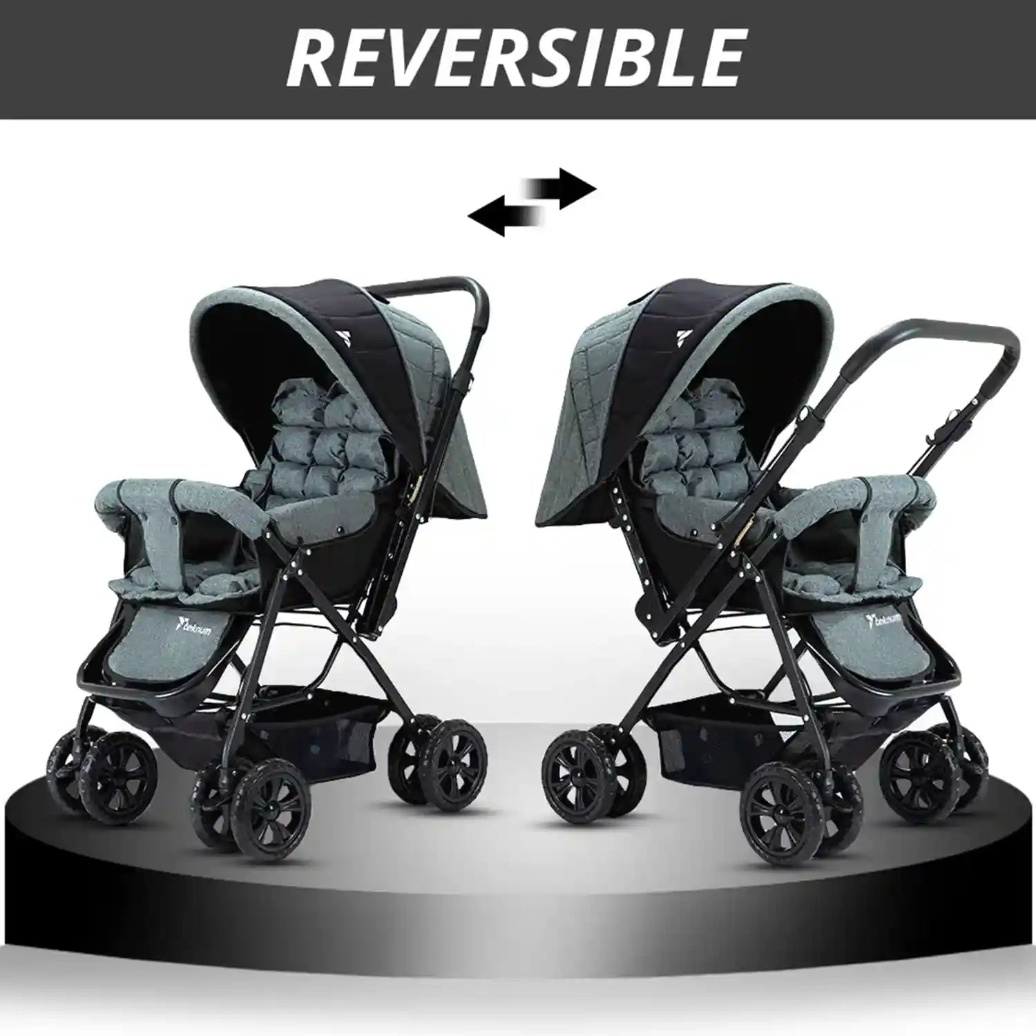 Teknum Reversible Look at Me Stroller - Dark Grey - Safqqa Egypt