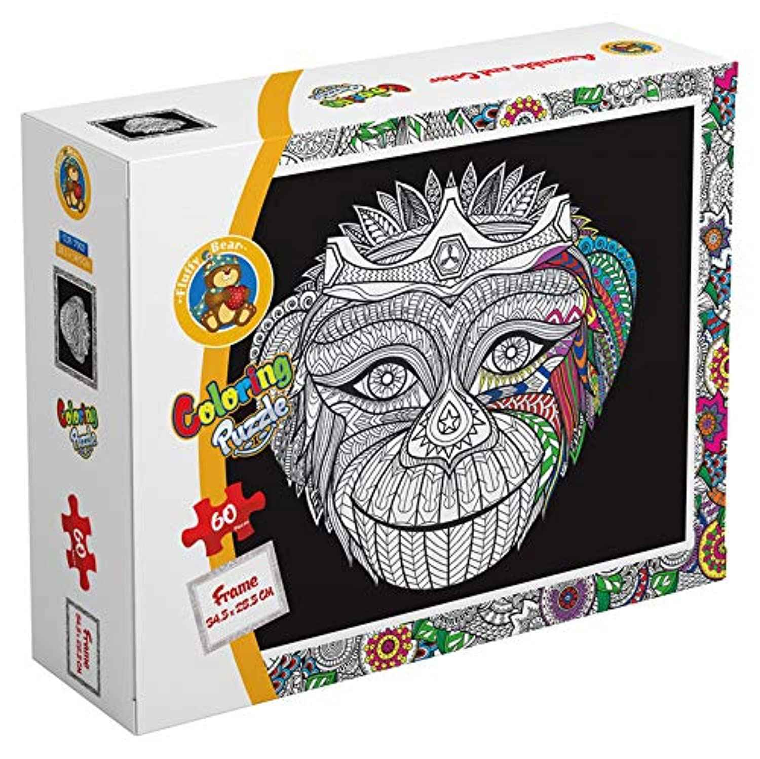 Fluffy Bear CLR-7003 Monkey Coloring Puzzle - Multi-Color - Safqqa Egypt