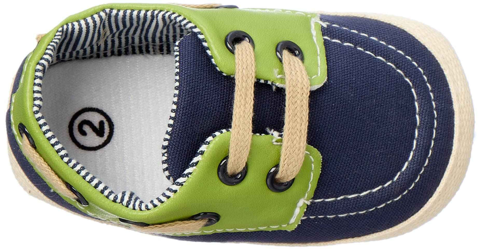Mix and Max Contrast Stitching Low-Top Lace-Up Boat Shoes for Boys - Safqqa Egypt