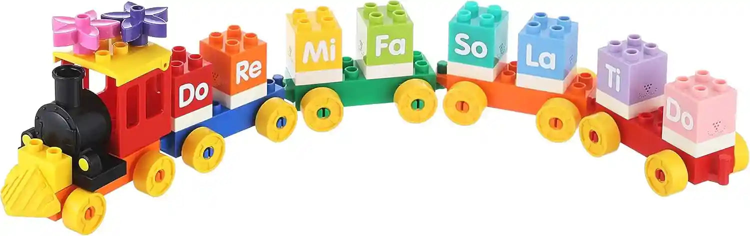 Dubie 414 Musical Train Shaped Building Blocks - 25 Pieces - Safqqa Egypt
