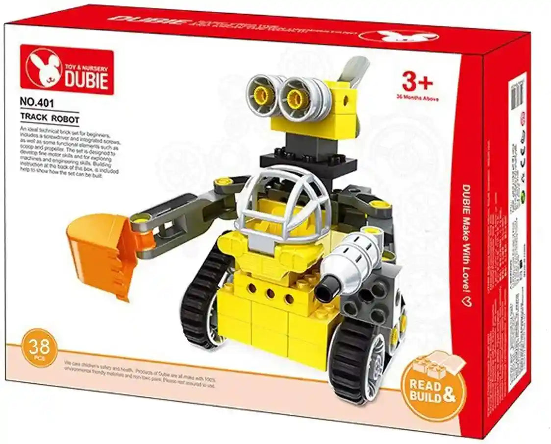 Dubie 401 Robot Shaped Building Blocks - 41 Pieces - Safqqa Egypt