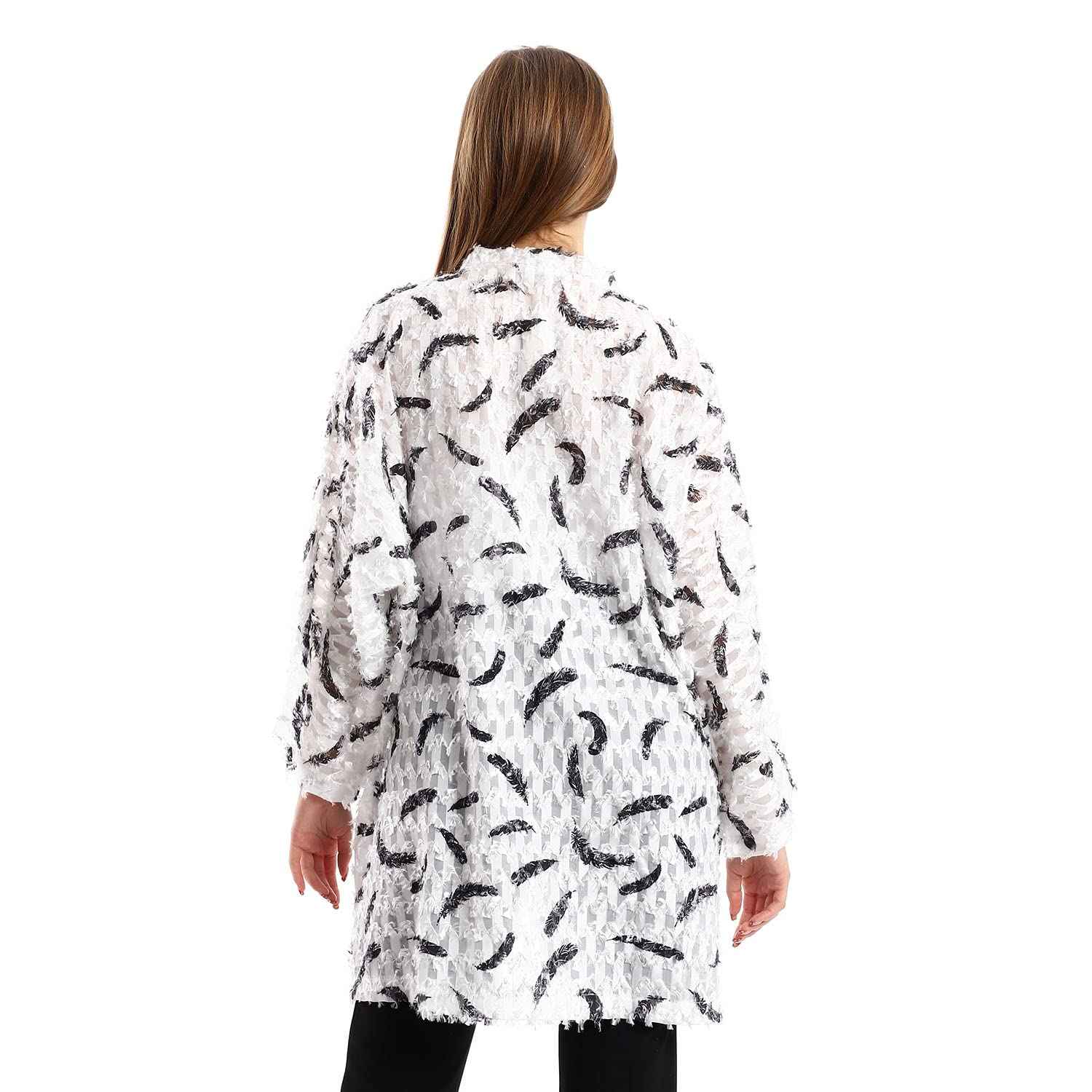 JAMILA Women Eyelash Long Sleeves Kimono ROBE - Safqqa Egypt