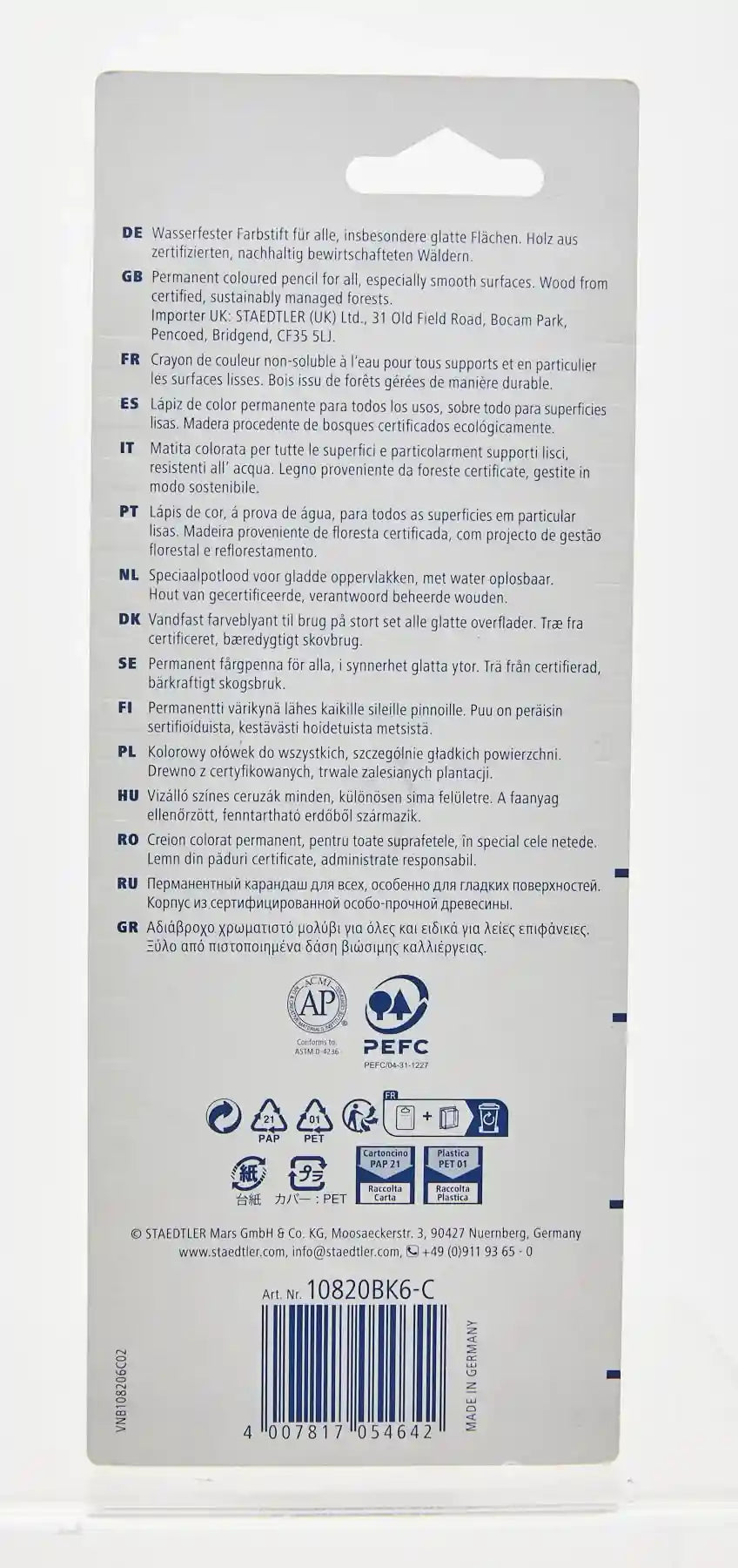 Staedtler Permanent Coloring Pencils - 6 Pieces - Safqqa Egypt