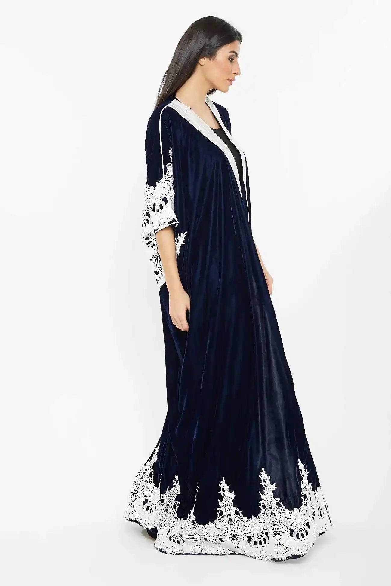 Nukhbaa Womens Premium Abaya Made With Fine Fabric, Comes With Matching Hijab AJ64A Hijab - Safqqa Egypt