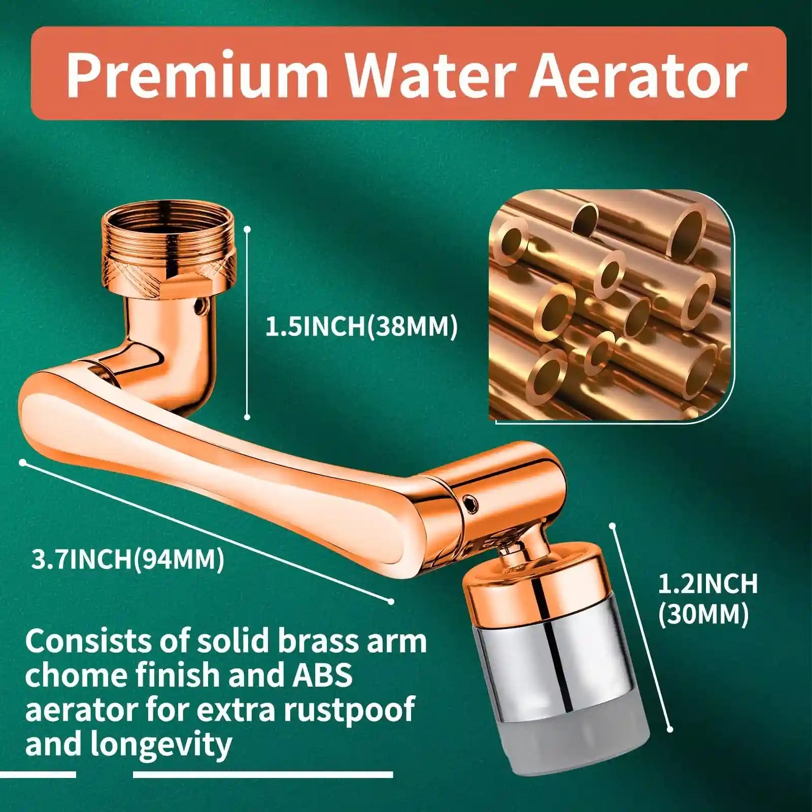 1080° Rotating Faucet Extender – Universal Sink Aerator with 2 Spray Modes & Flexible 360° Arm for Face, Hair & Eye Wash - Safqqa Egypt