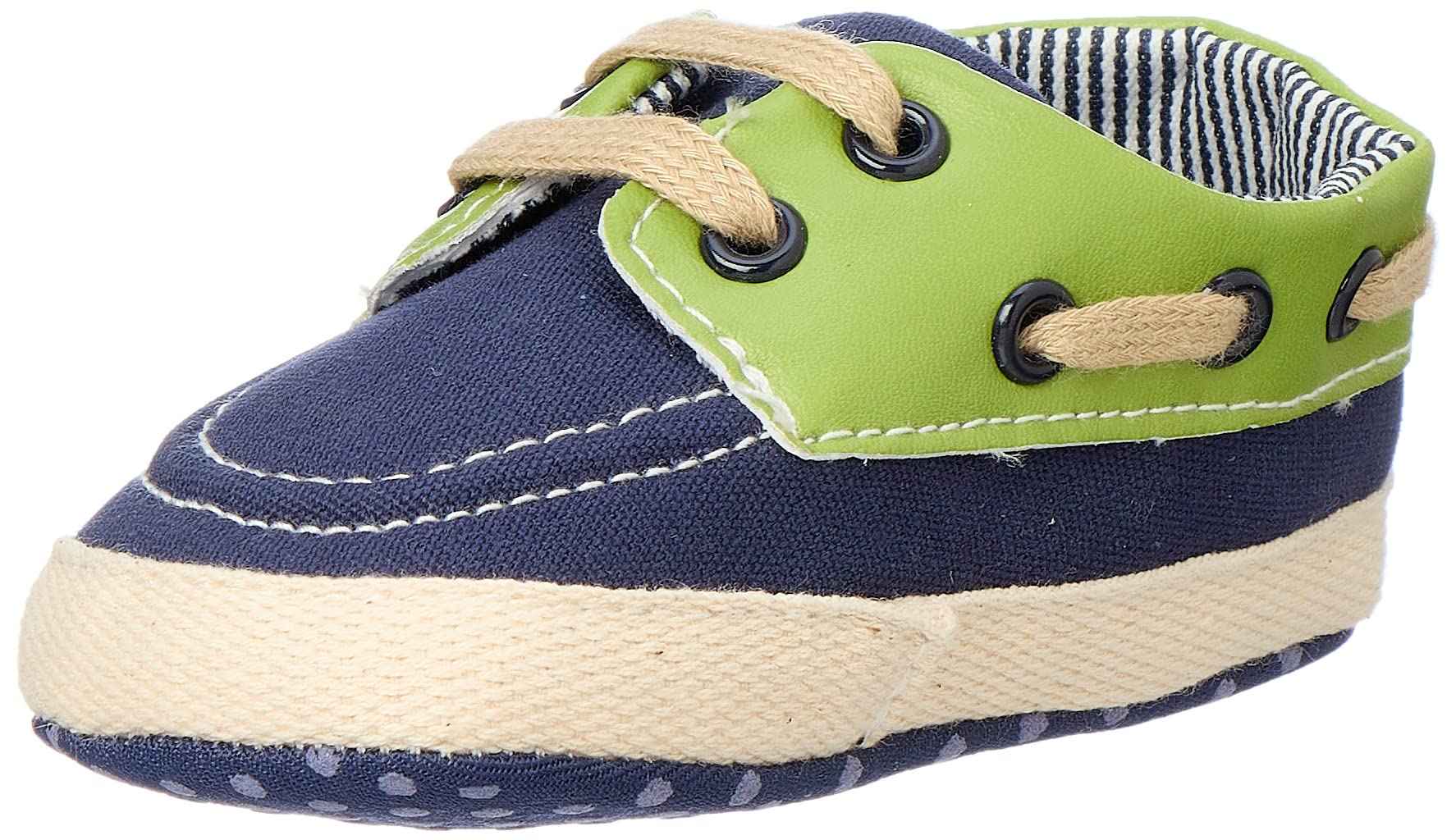 Mix and Max Contrast Stitching Low-Top Lace-Up Boat Shoes for Boys - Safqqa Egypt