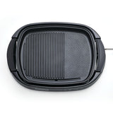 BLACK+DECKER Electric Health Grill, 1500W, Family-Sized Non-Stick Griddle with Glass Lid, 5-Level Temperature Control, Cool-Touch Handles, Efficient Fat Draining, Dishwasher Safe, Black - GH1500-B5-Have Scratches